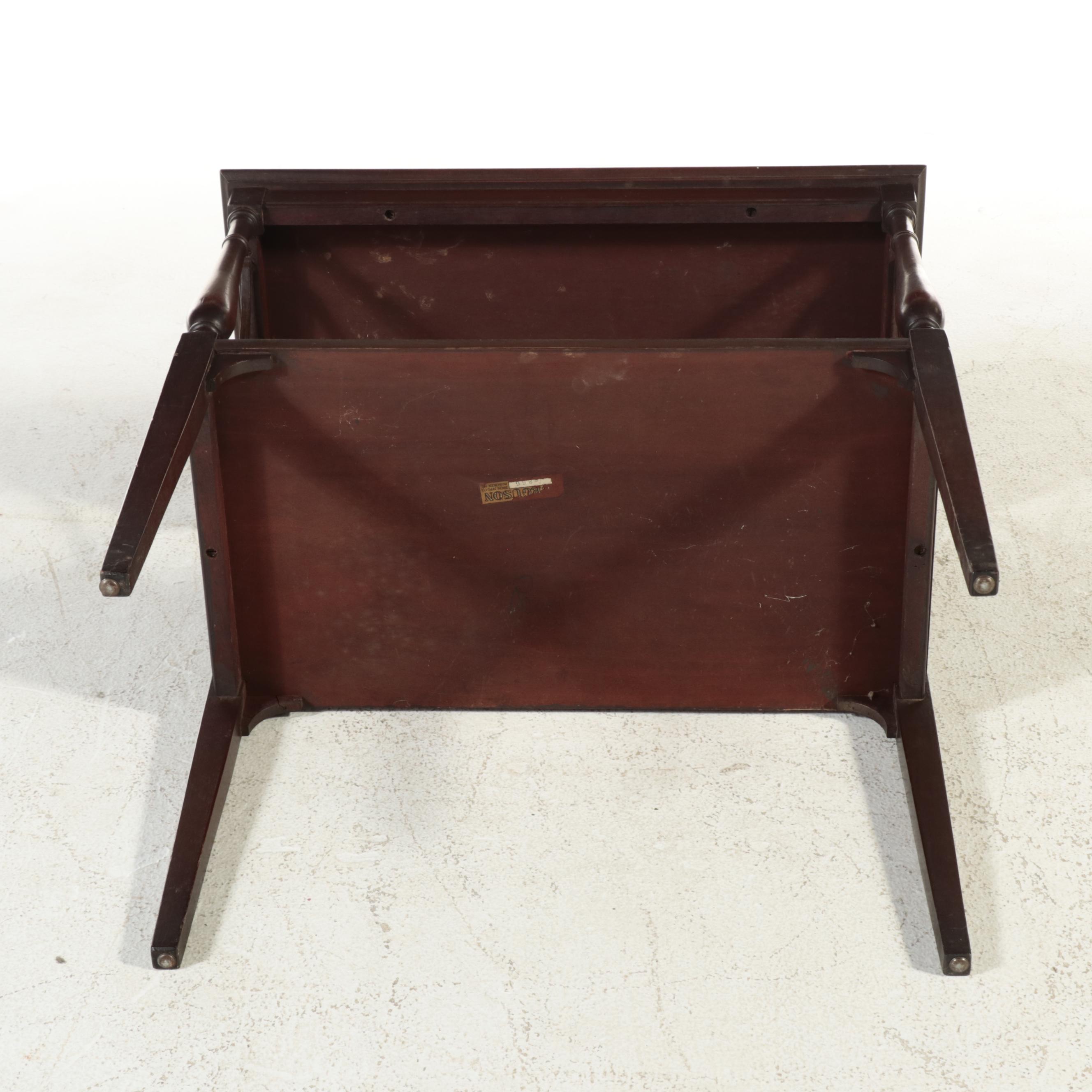 Pair of Hepplewhite Style Tiered Mahogany End Tables