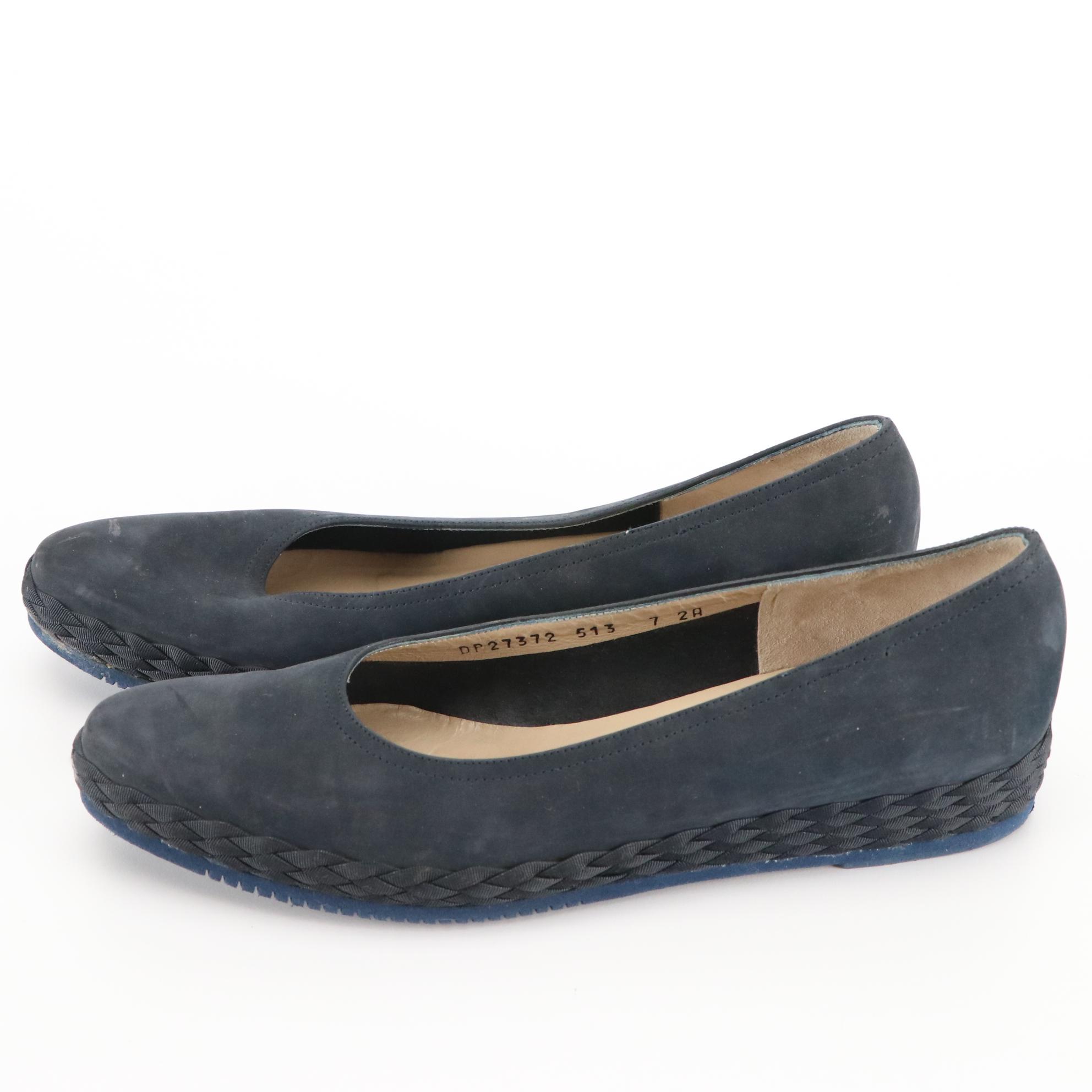 Salvatore Ferragamo Navy Suede Espadrilles & Stuart Weitzman Tassel Loafers