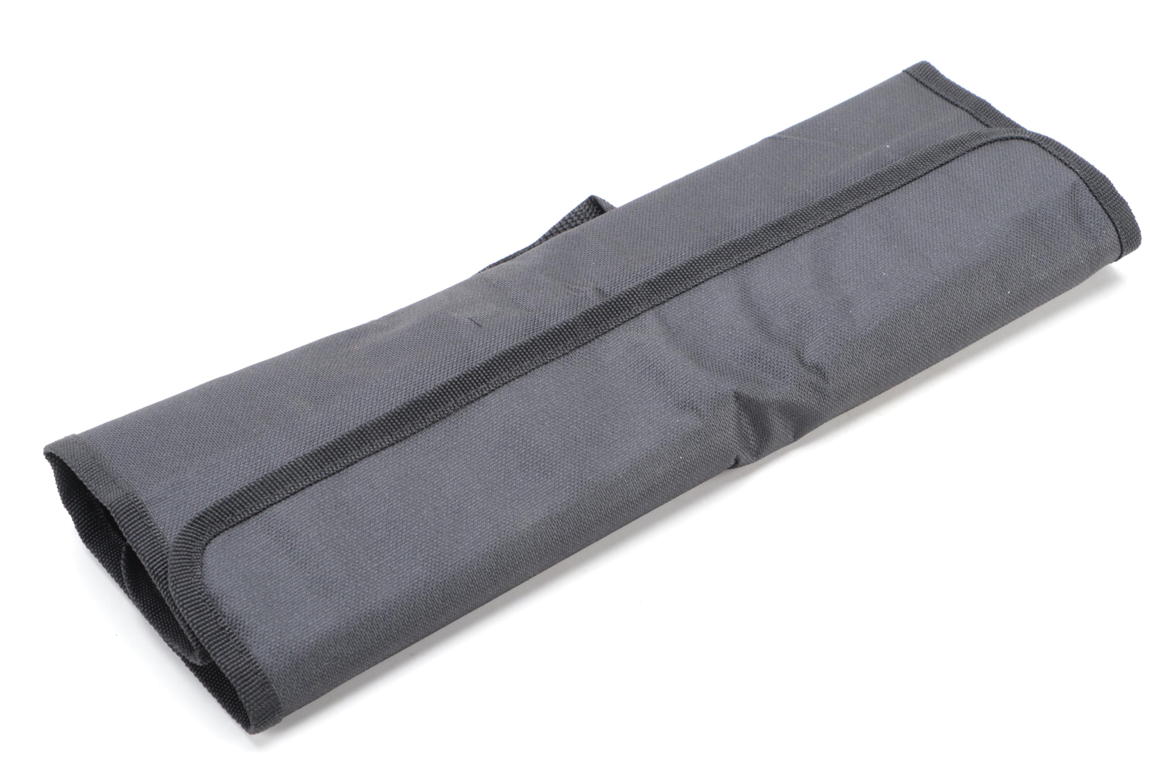 Japanese Four-Piece Chef's Knife and Cleaver Set in Nylon Roll Case