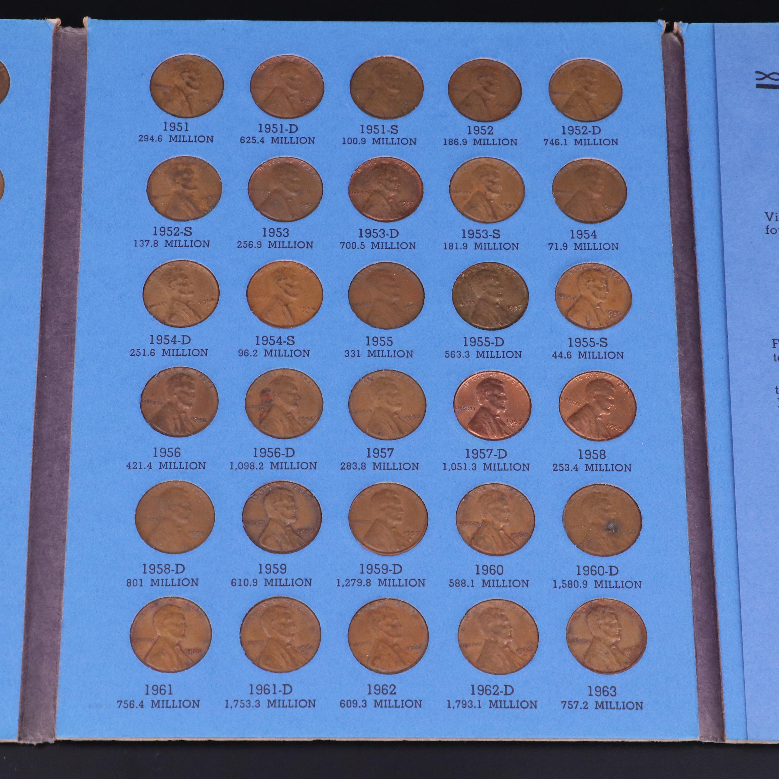 Thirteen Complete Lincoln Cent Sets 1941-1974, Each Set With 105 Coins