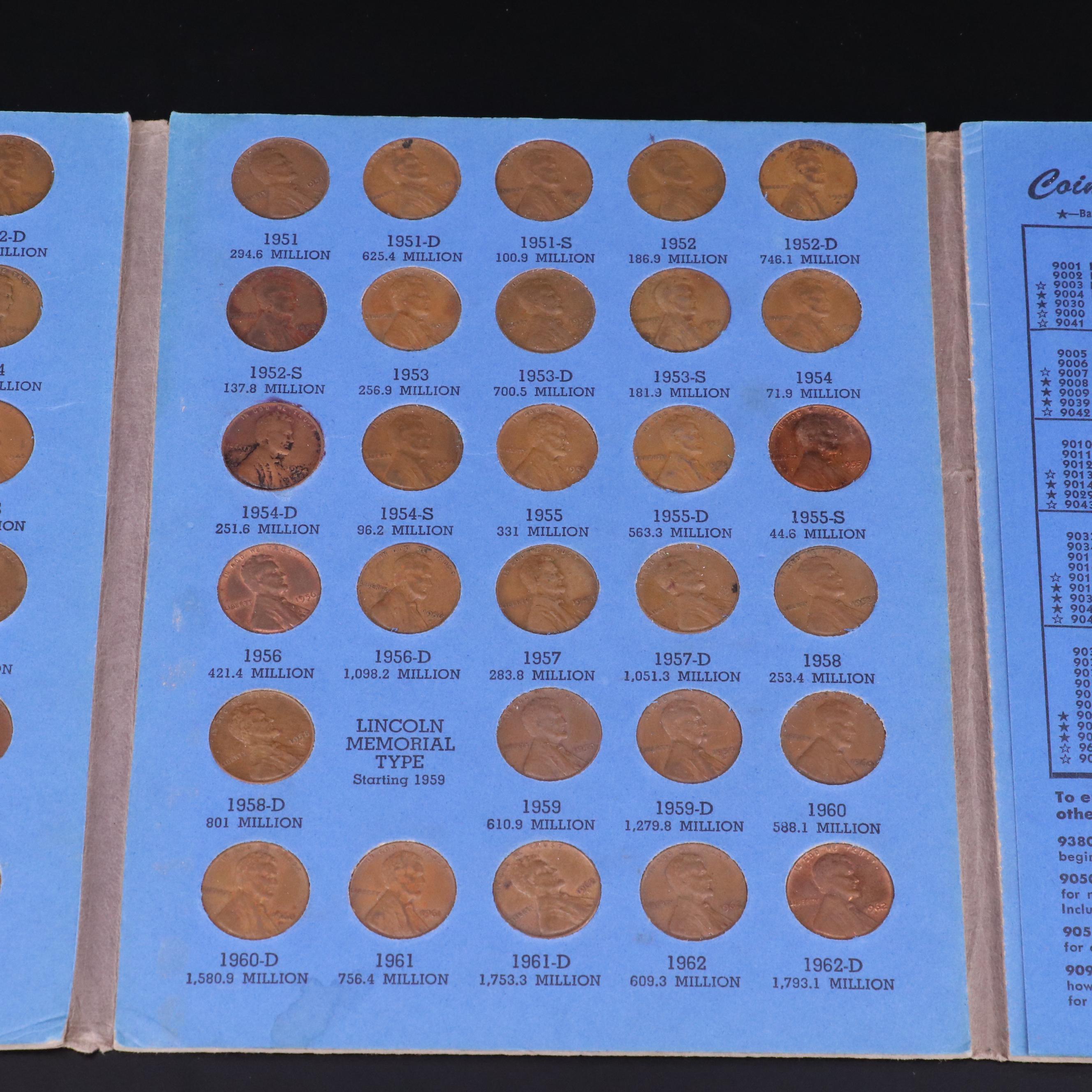 Thirteen Complete Lincoln Cent Sets 1941-1974, Each Set With 105 Coins