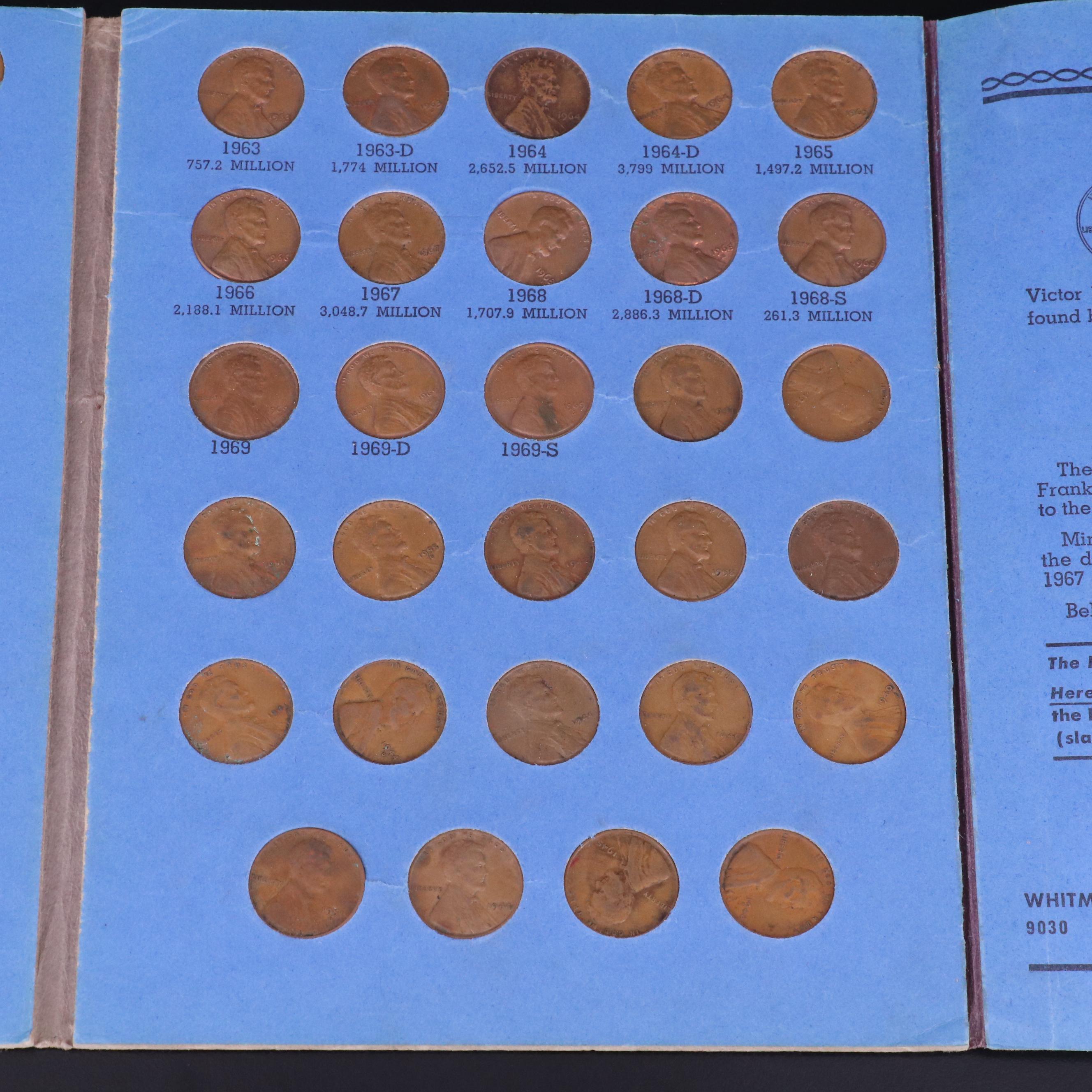 Thirteen Complete Lincoln Cent Sets 1941-1974, Each Set With 105 Coins