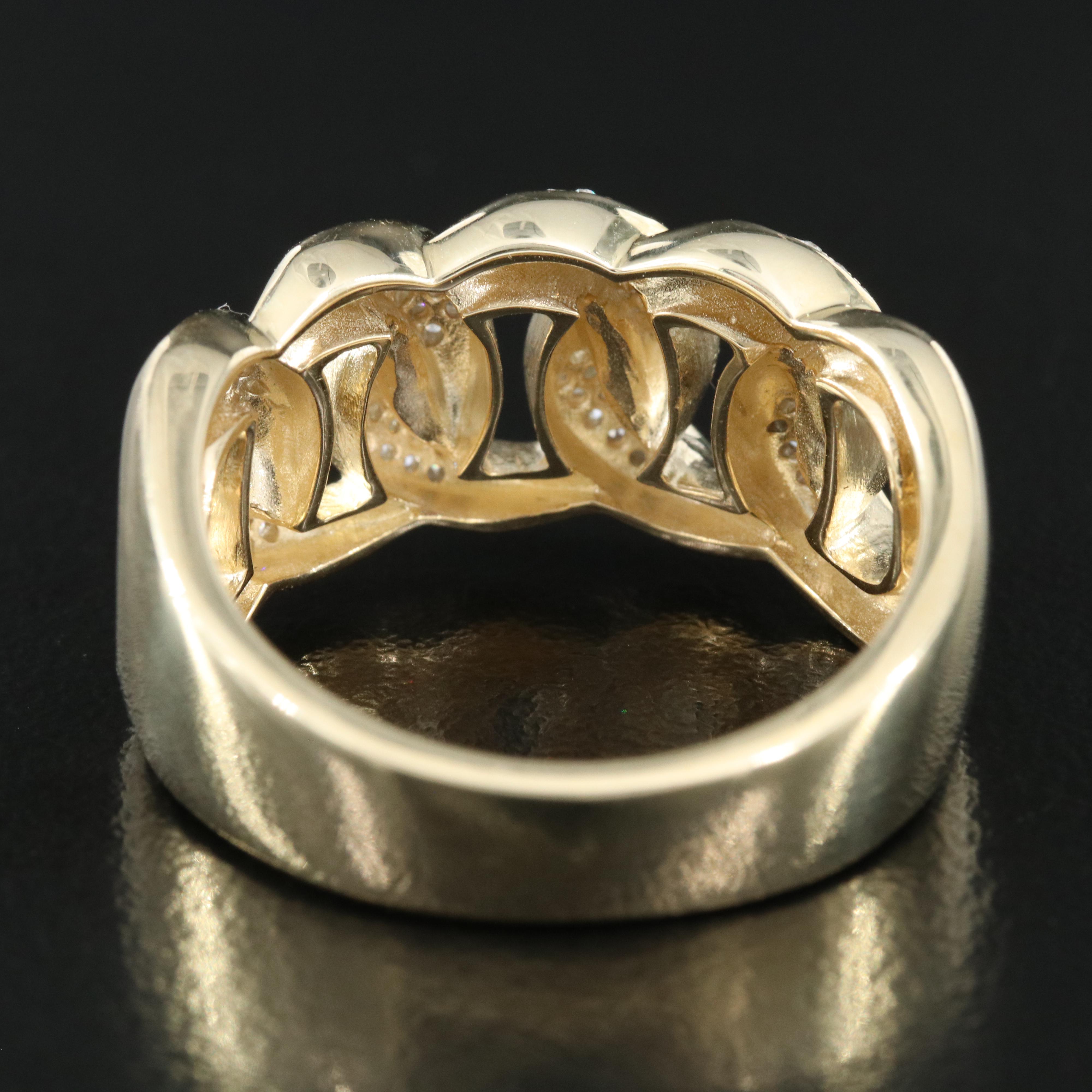 10K 0.40 CTW Diamond Curb Link Ring