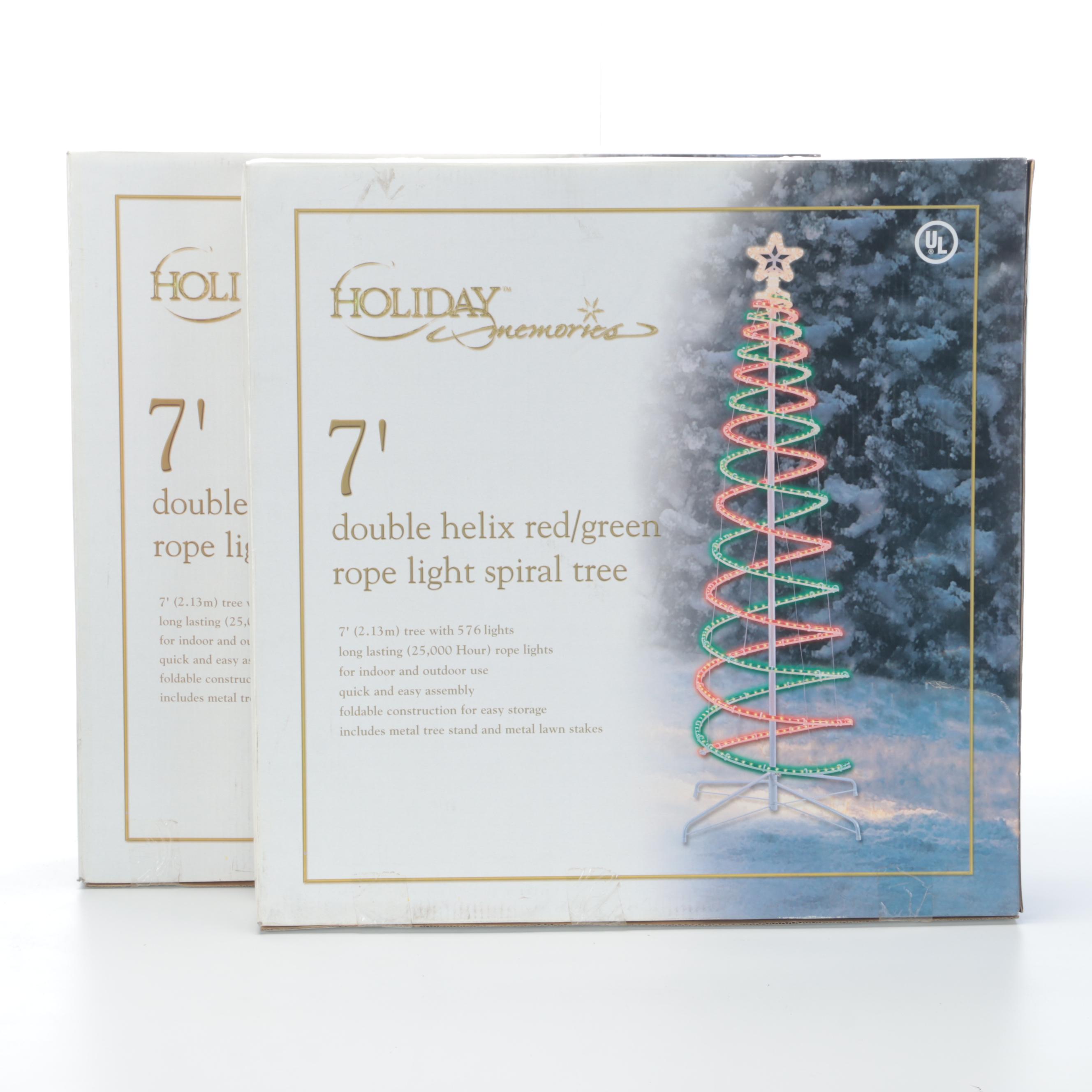 Holiday Memories Double Helix Rope Light Spiral Tree and Other Decorative Lights