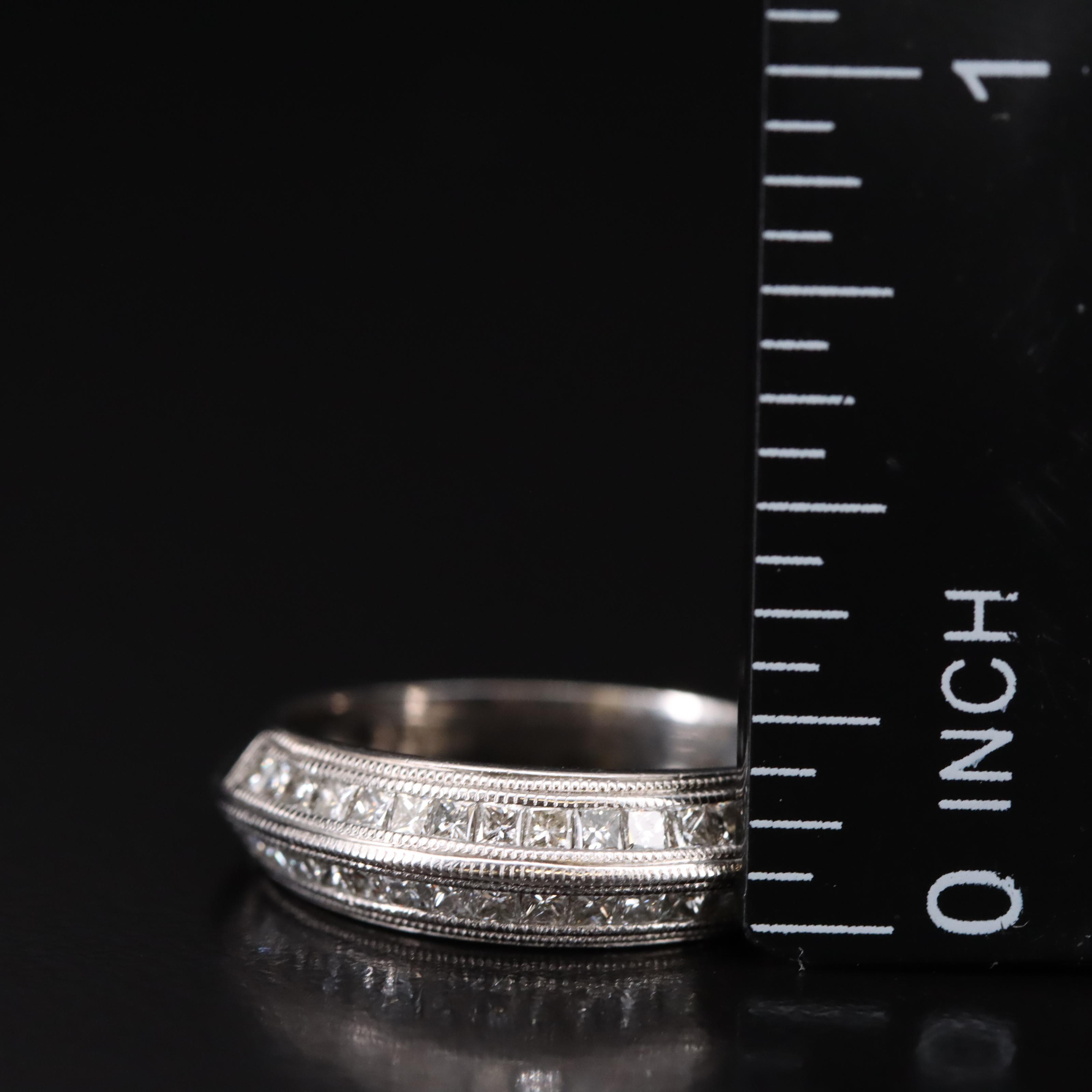 Platinum 0.64 CTW Diamond Knife-Edge Band