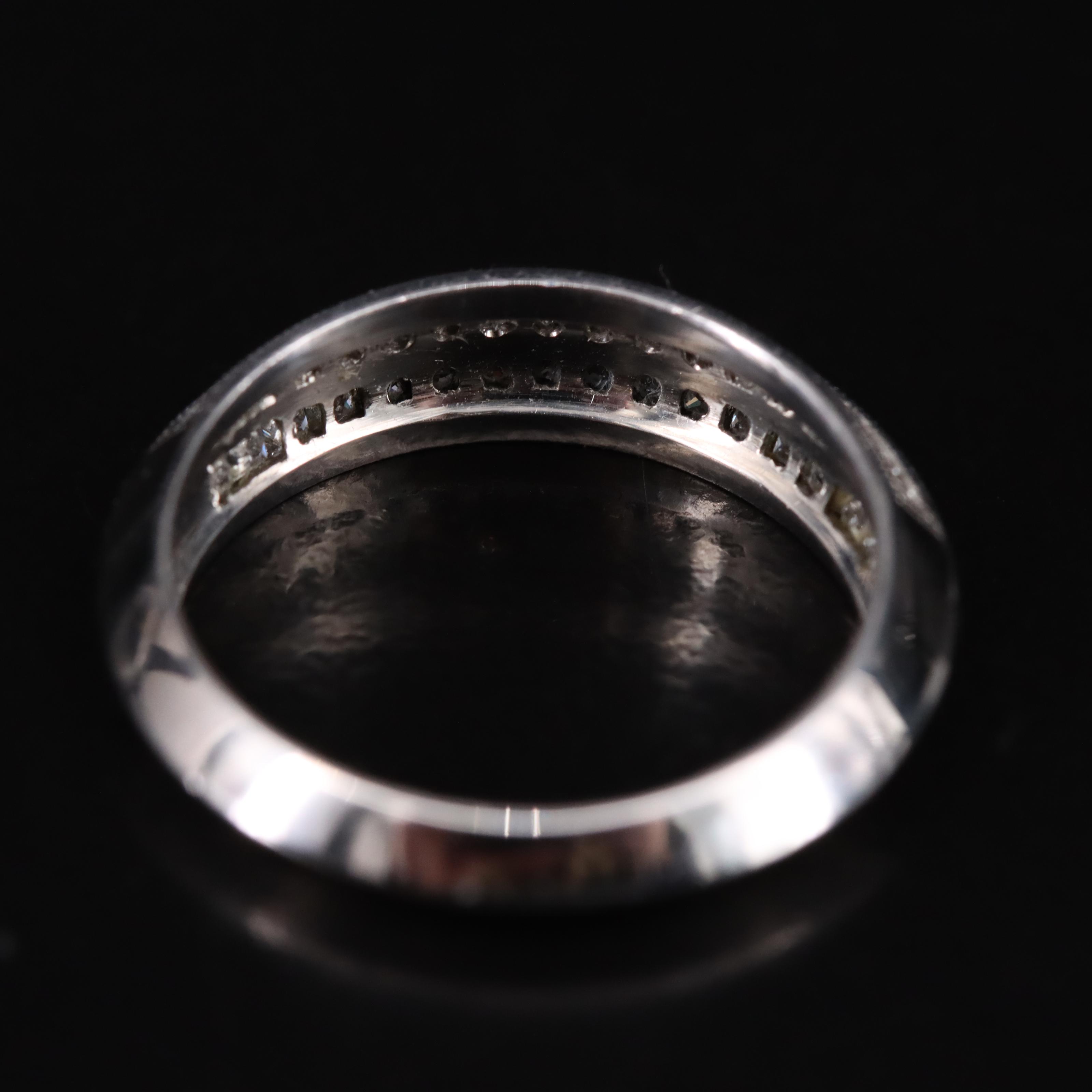 Platinum 0.64 CTW Diamond Knife-Edge Band