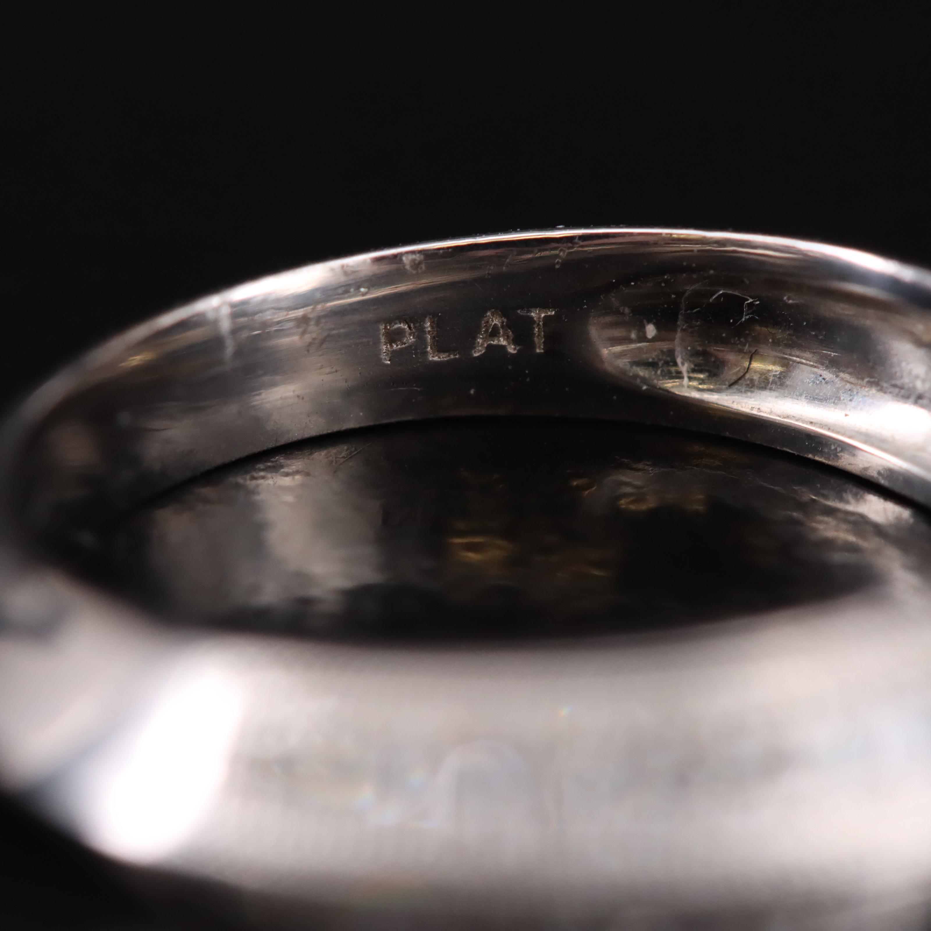 Platinum 0.64 CTW Diamond Knife-Edge Band