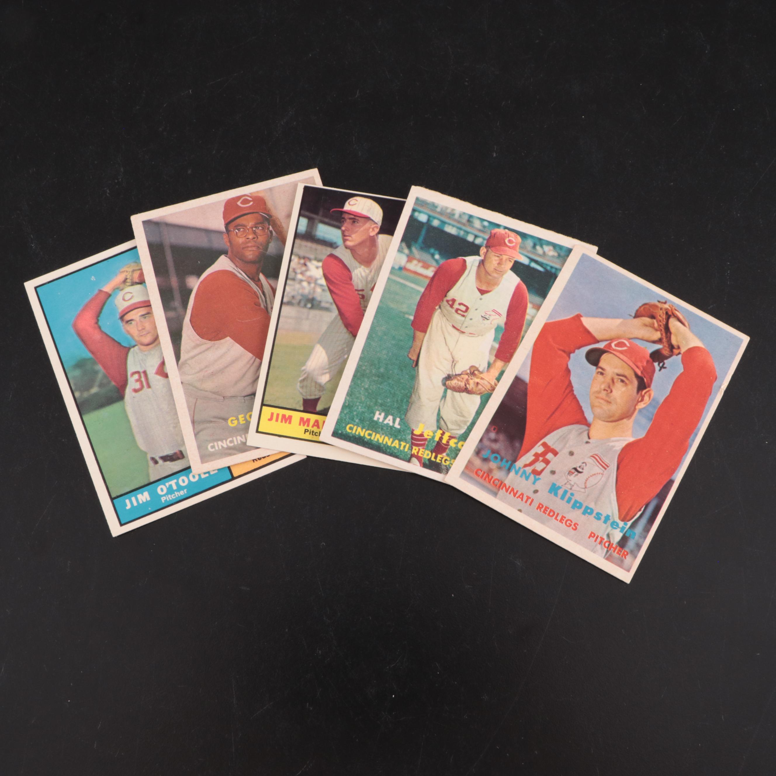 1957 and 1961 Cincinnati Reds Baseball Cards Featuring Frank Robinson Rookie