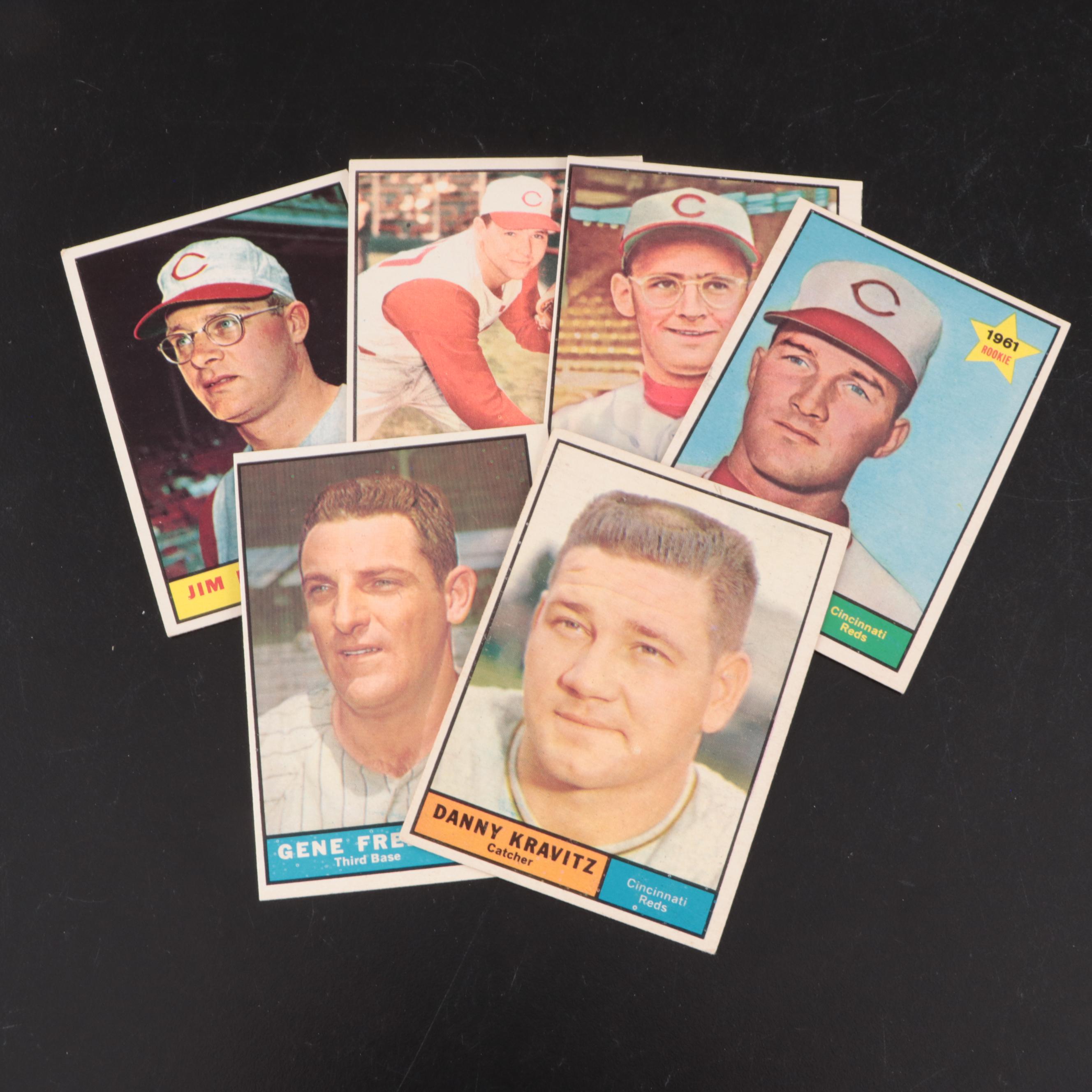 1957 and 1961 Cincinnati Reds Baseball Cards Featuring Frank Robinson Rookie