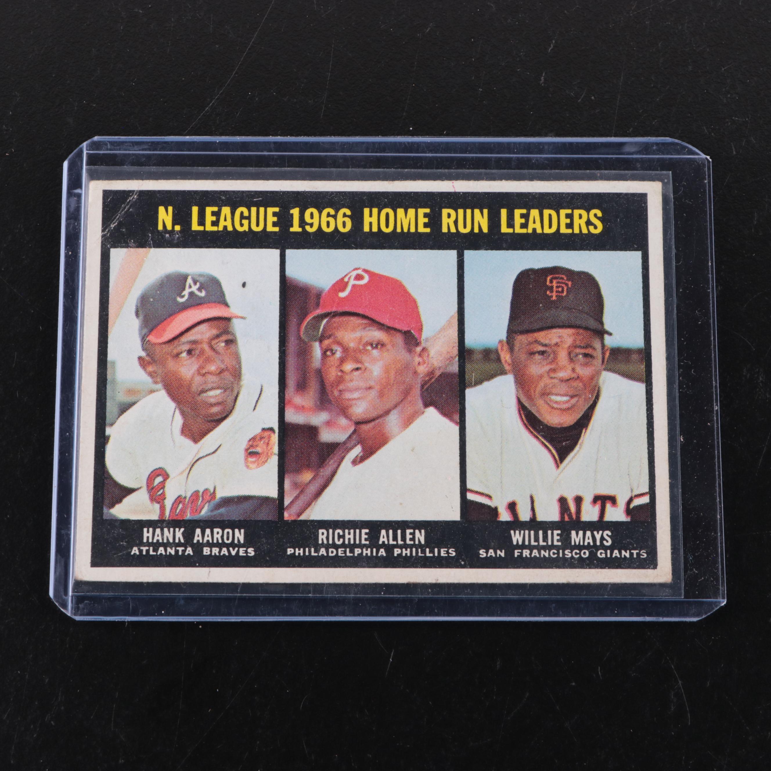 Topps Baseball Cards Featuring Mickey Mantle, Willie Mays and More, 1950s–1960s