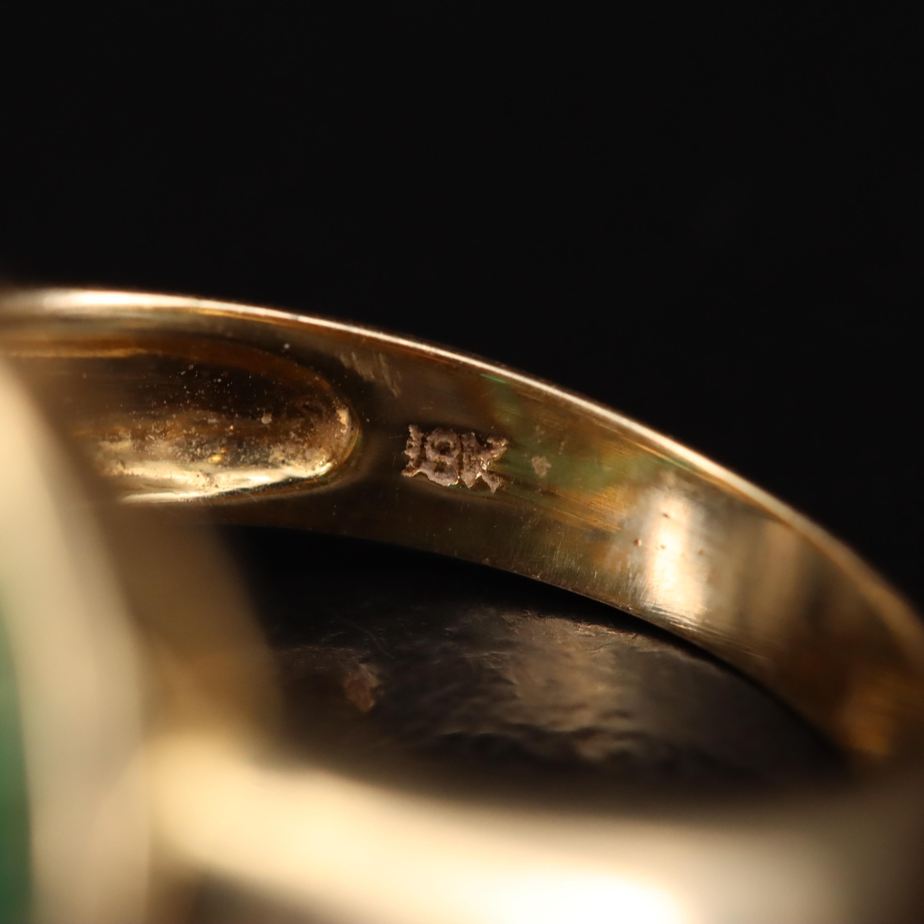 18K Diamond and Emerald Flower Ring