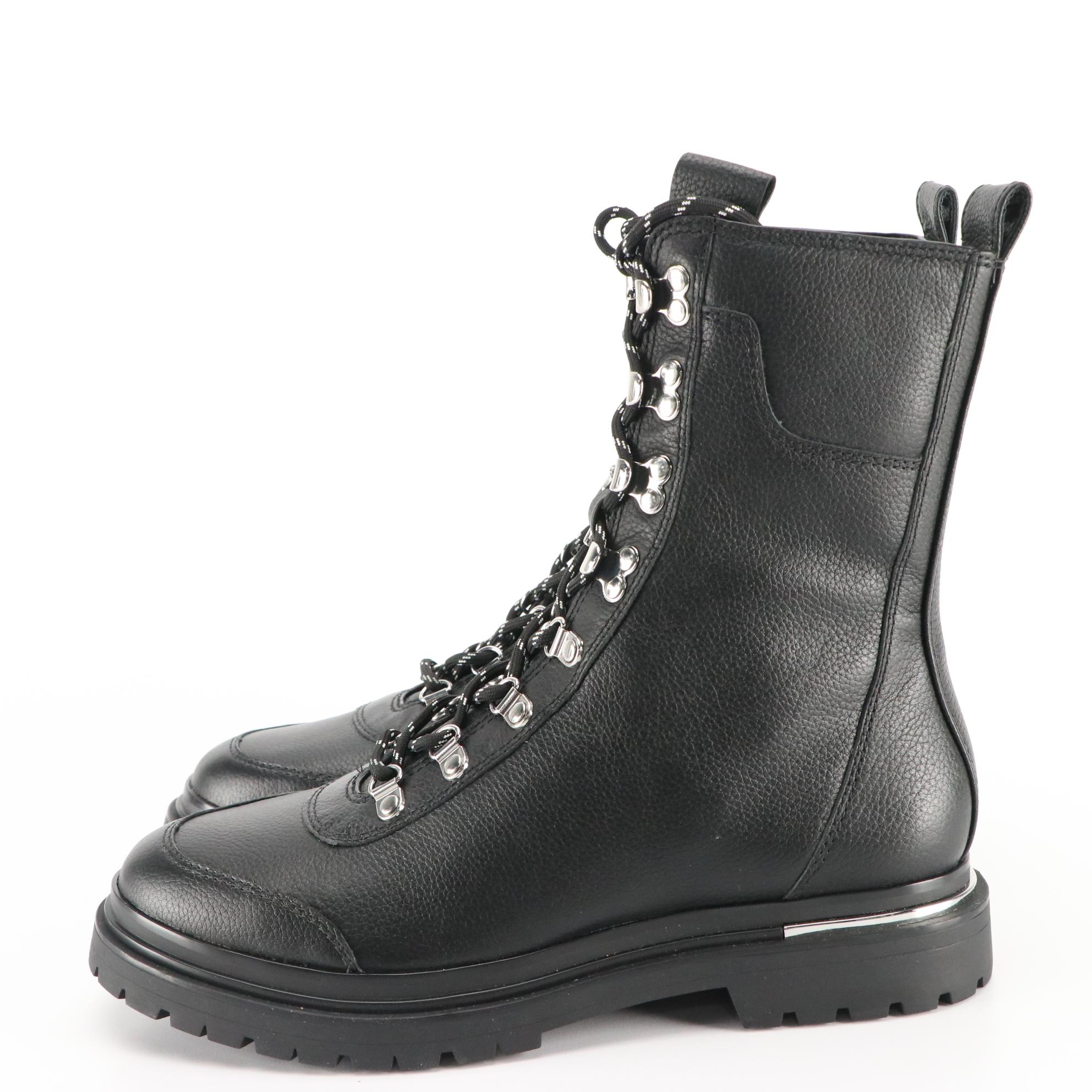 Via Spiga Tavvi Hiker Boots in Black Leather, with Box