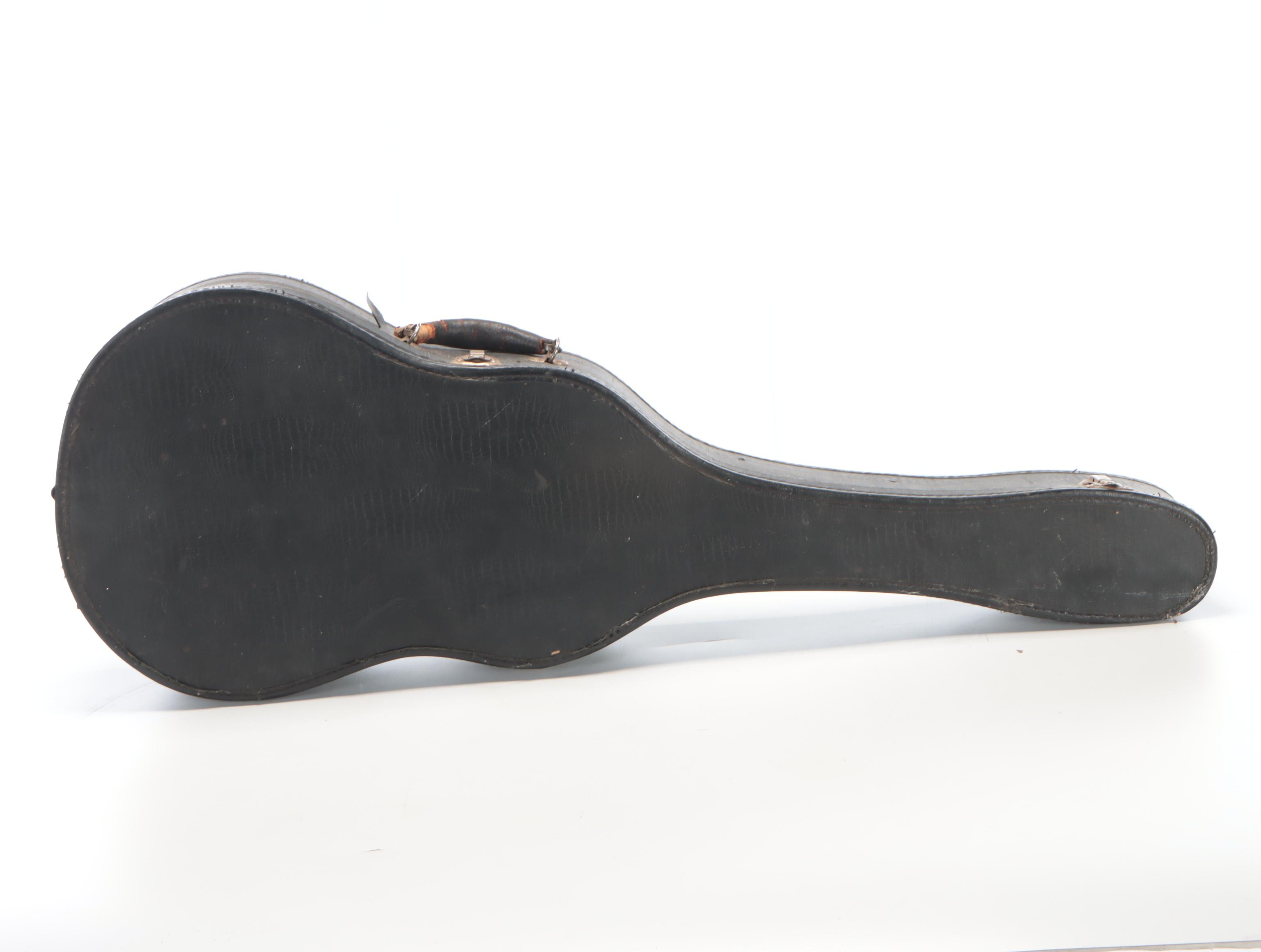 Hand-Crafted Wooden Six-String Acoustic Guitar With Case