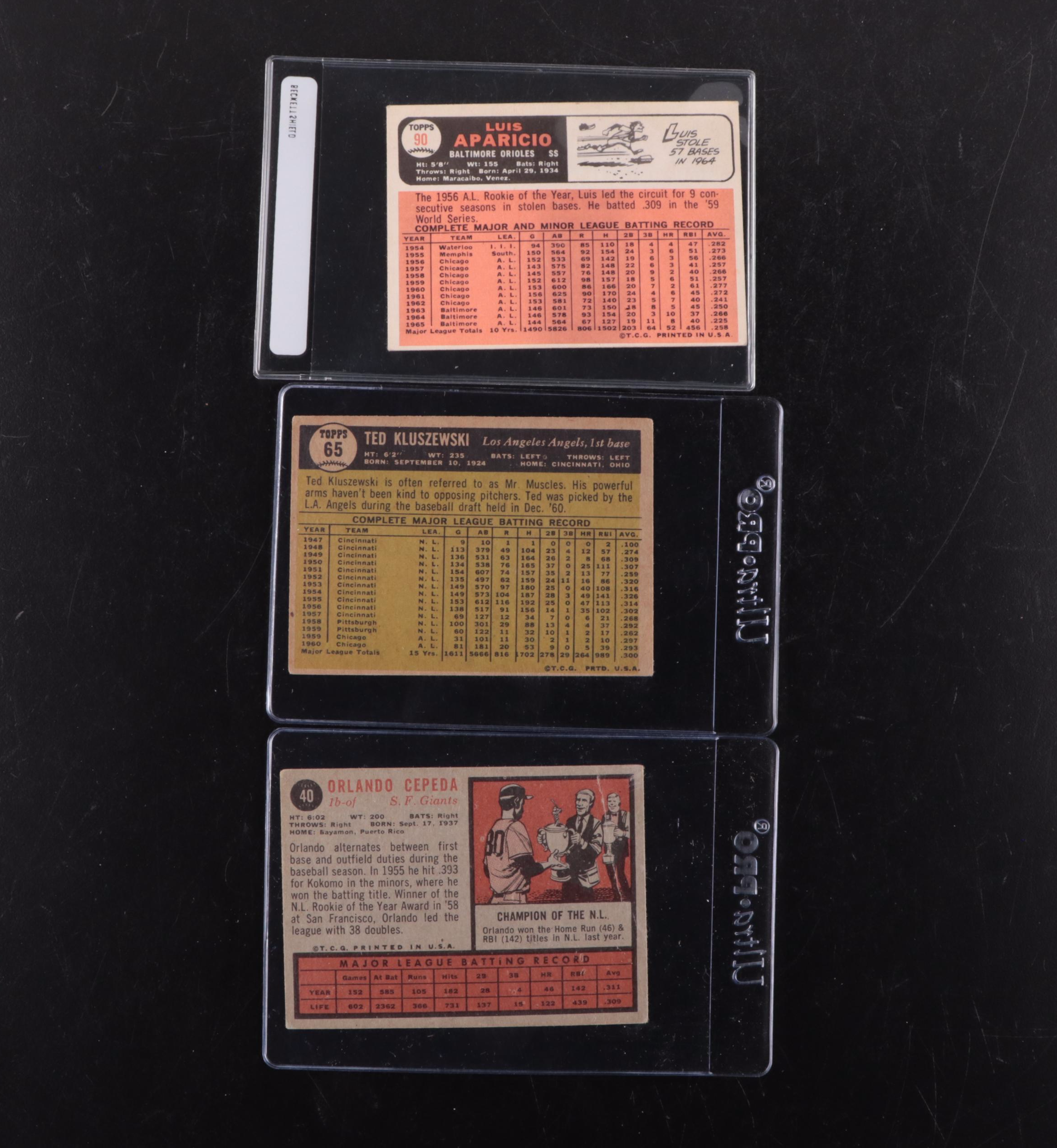 Topps Baseball Cards Featuring Roberto Clemente, Jim Palmer Rookie and More