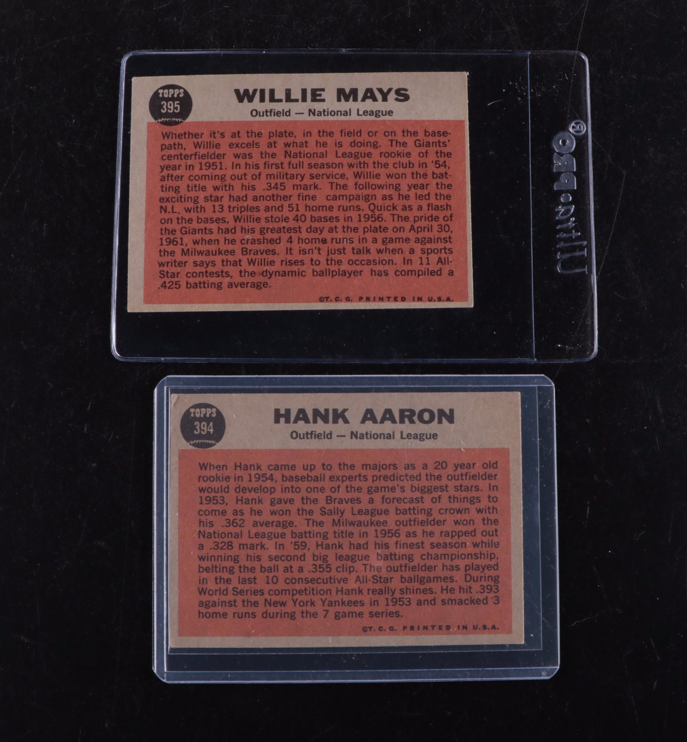 Topps Baseball Cards Featuring Roberto Clemente, Jim Palmer Rookie and More