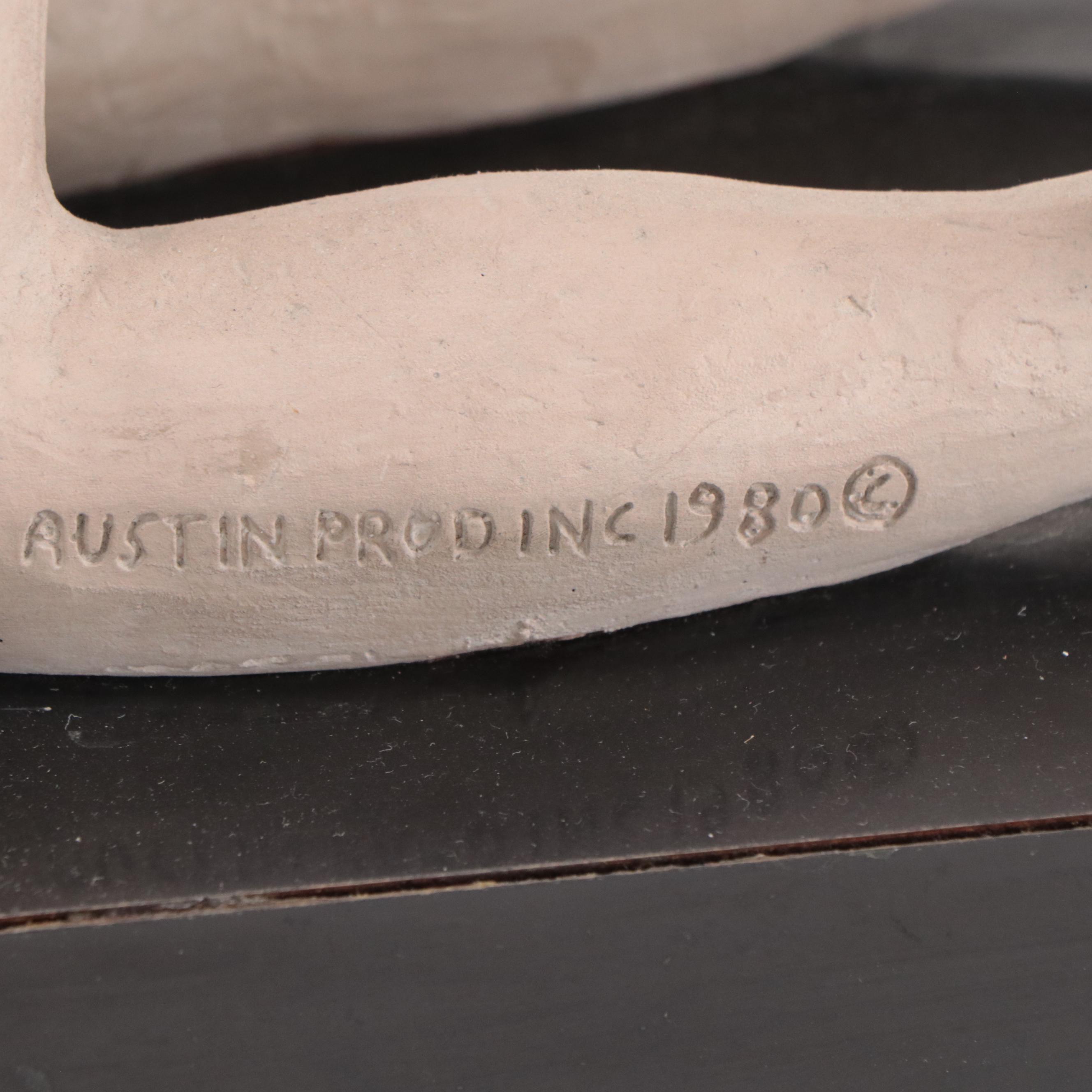 Austin Productions Cast Plaster Sculpture of Female Yogi in Camel Pose, 1980
