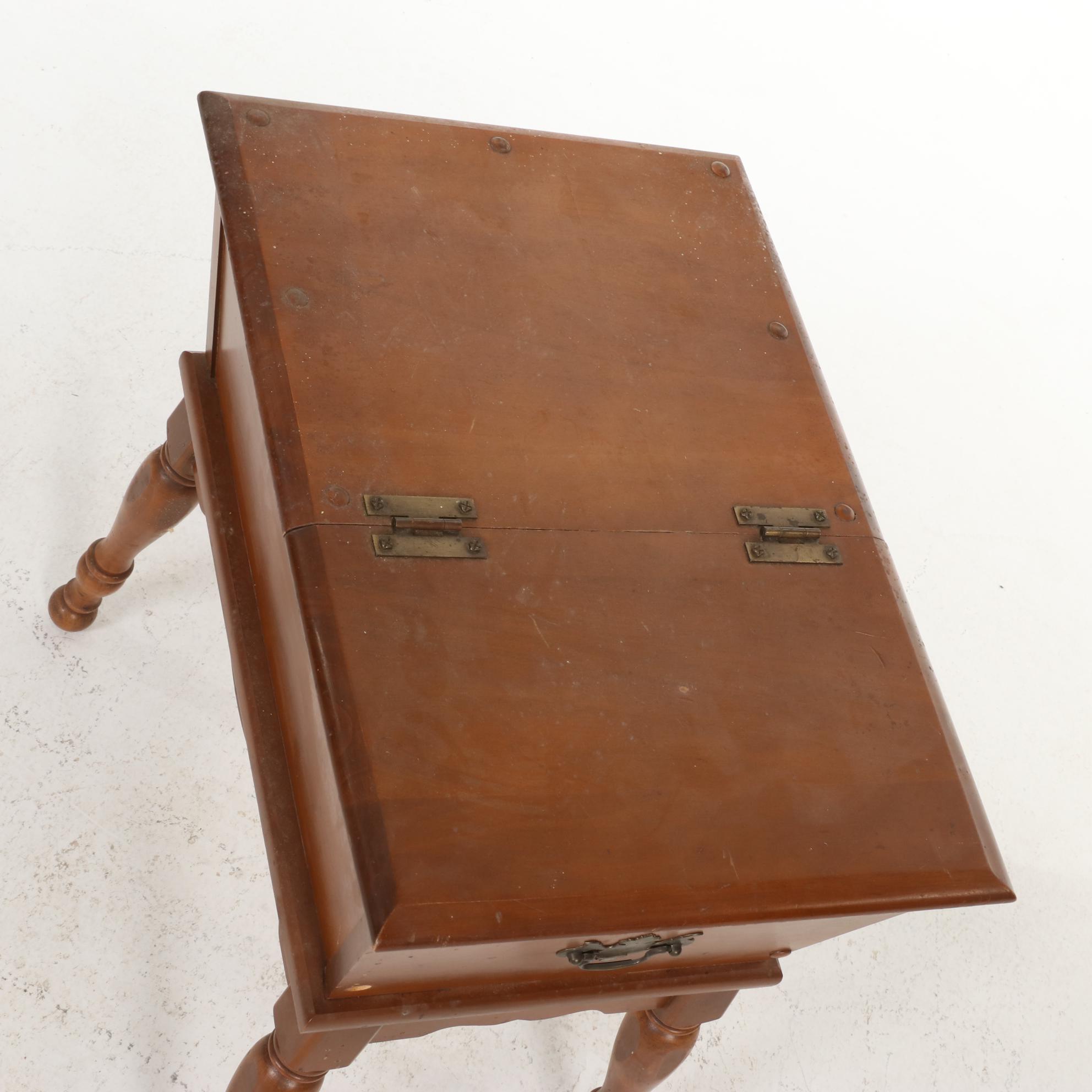 Maple Dough Box End Table, Mid to Late 20th Century EBTH