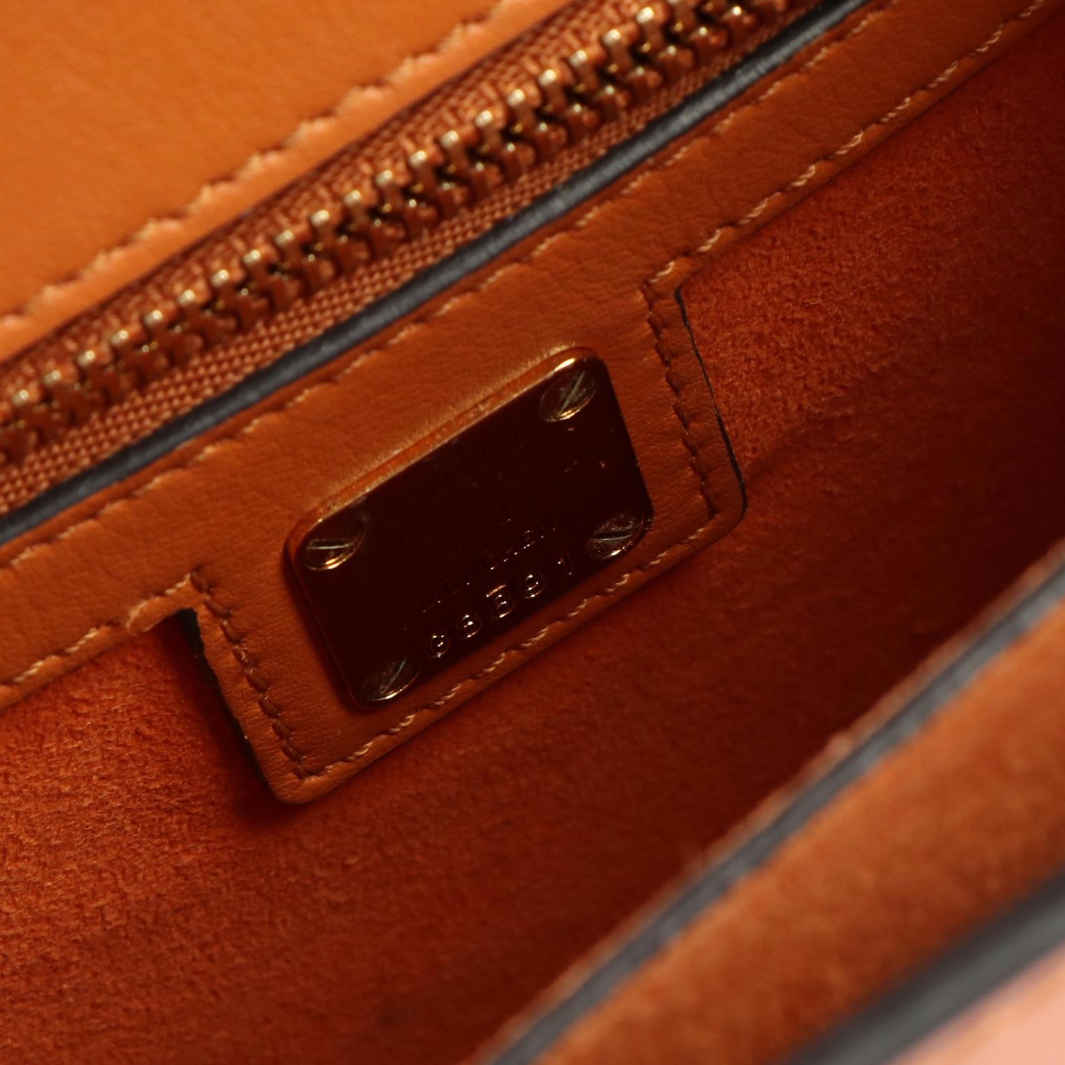 MCM Patricia Cognac Leather Crossbody Bag