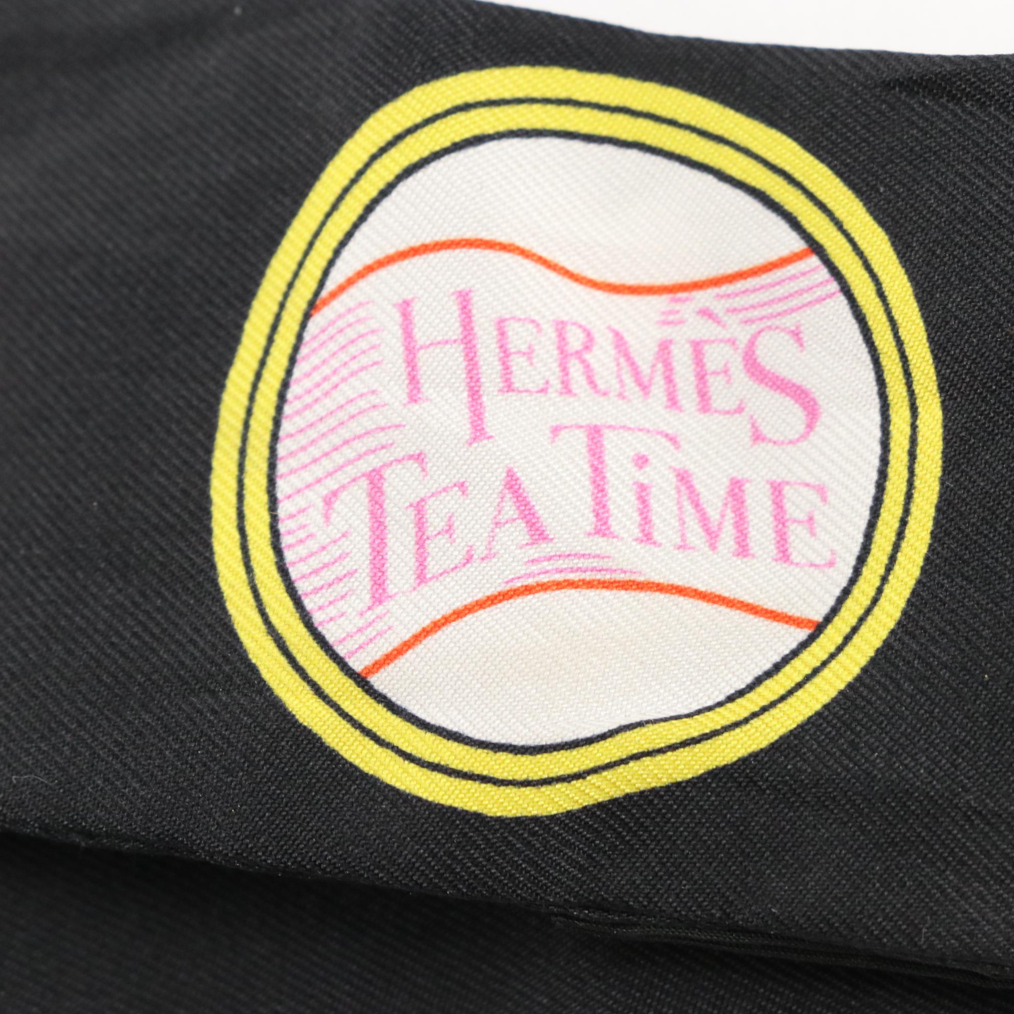 Hermès "Tea Time" Twilly Scarf in Silk Twill with Box