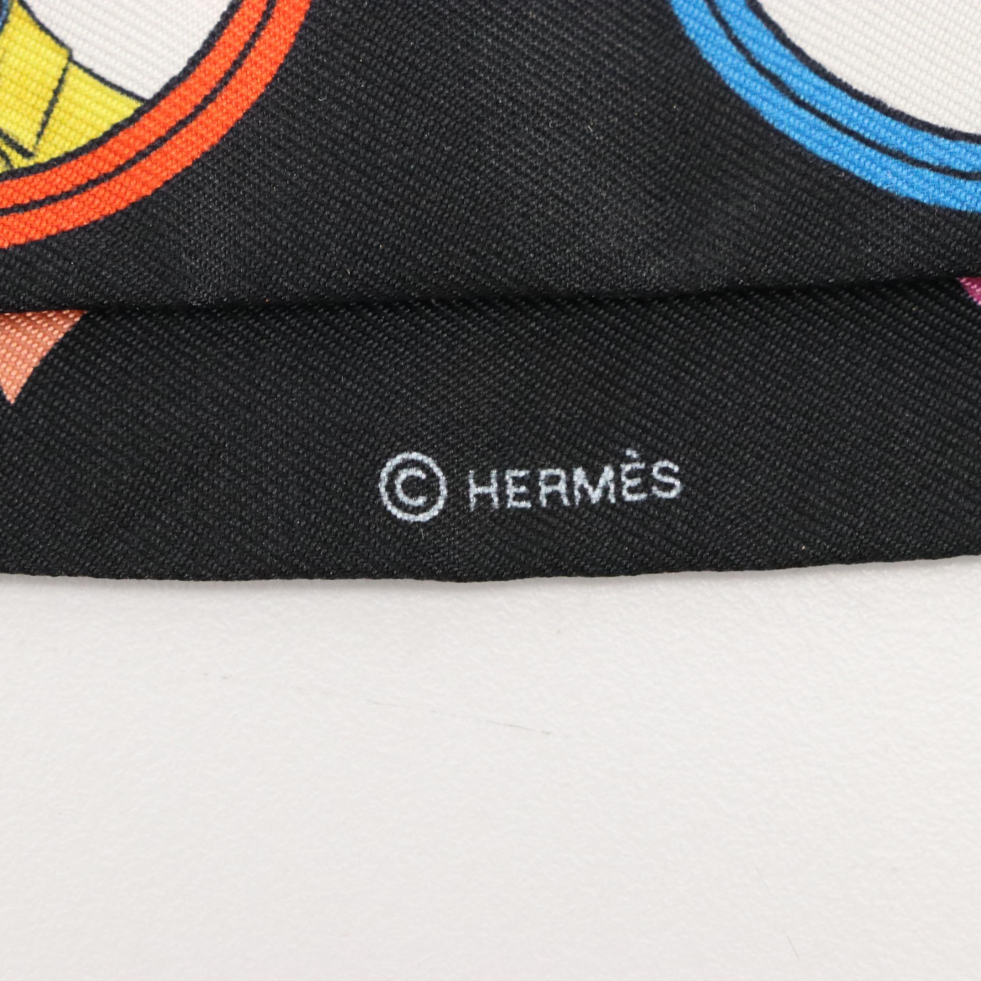 Hermès "Tea Time" Twilly Scarf in Silk Twill with Box