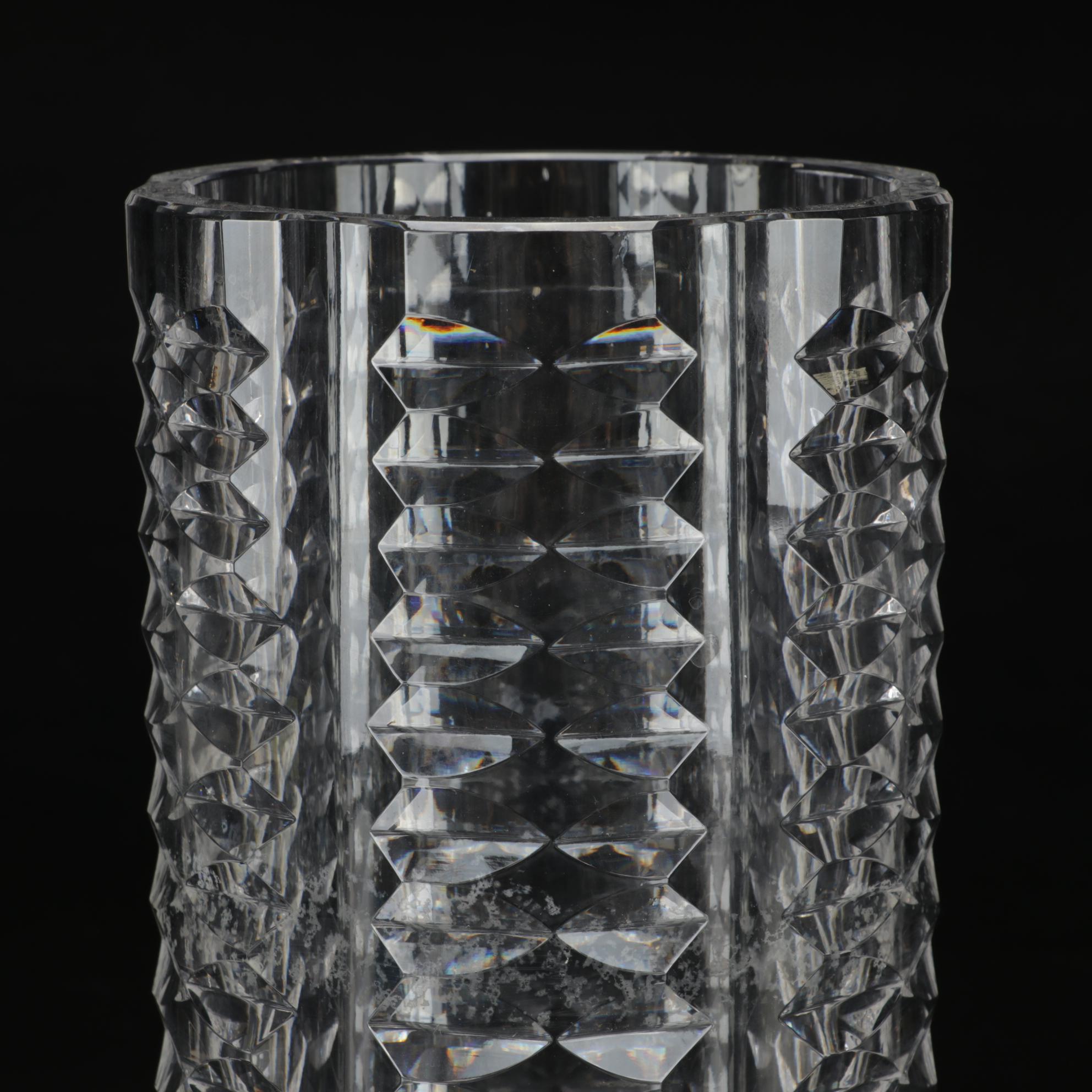 Waterford Crystal 10" Paneled Flower Vase