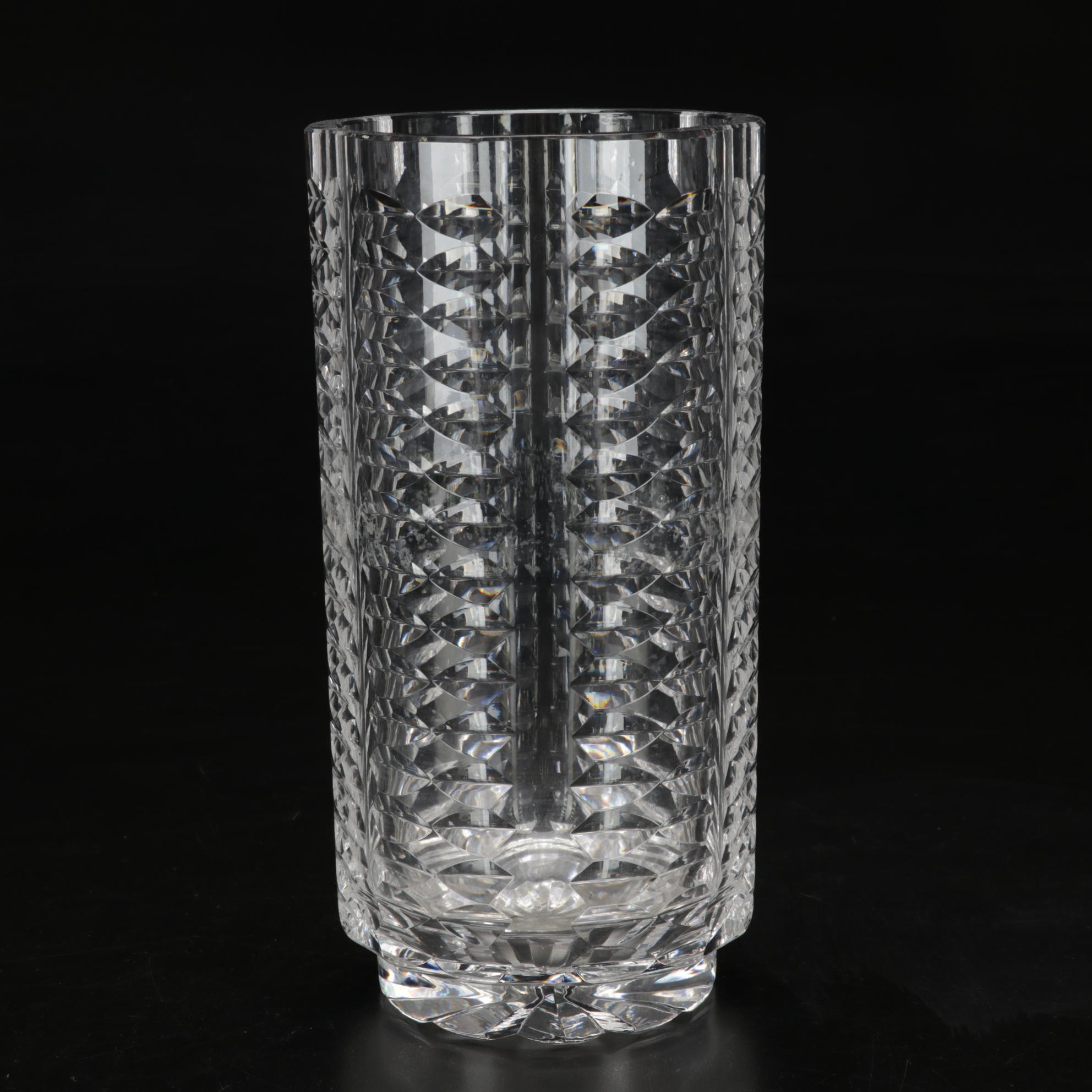 Waterford Crystal 10" Paneled Flower Vase