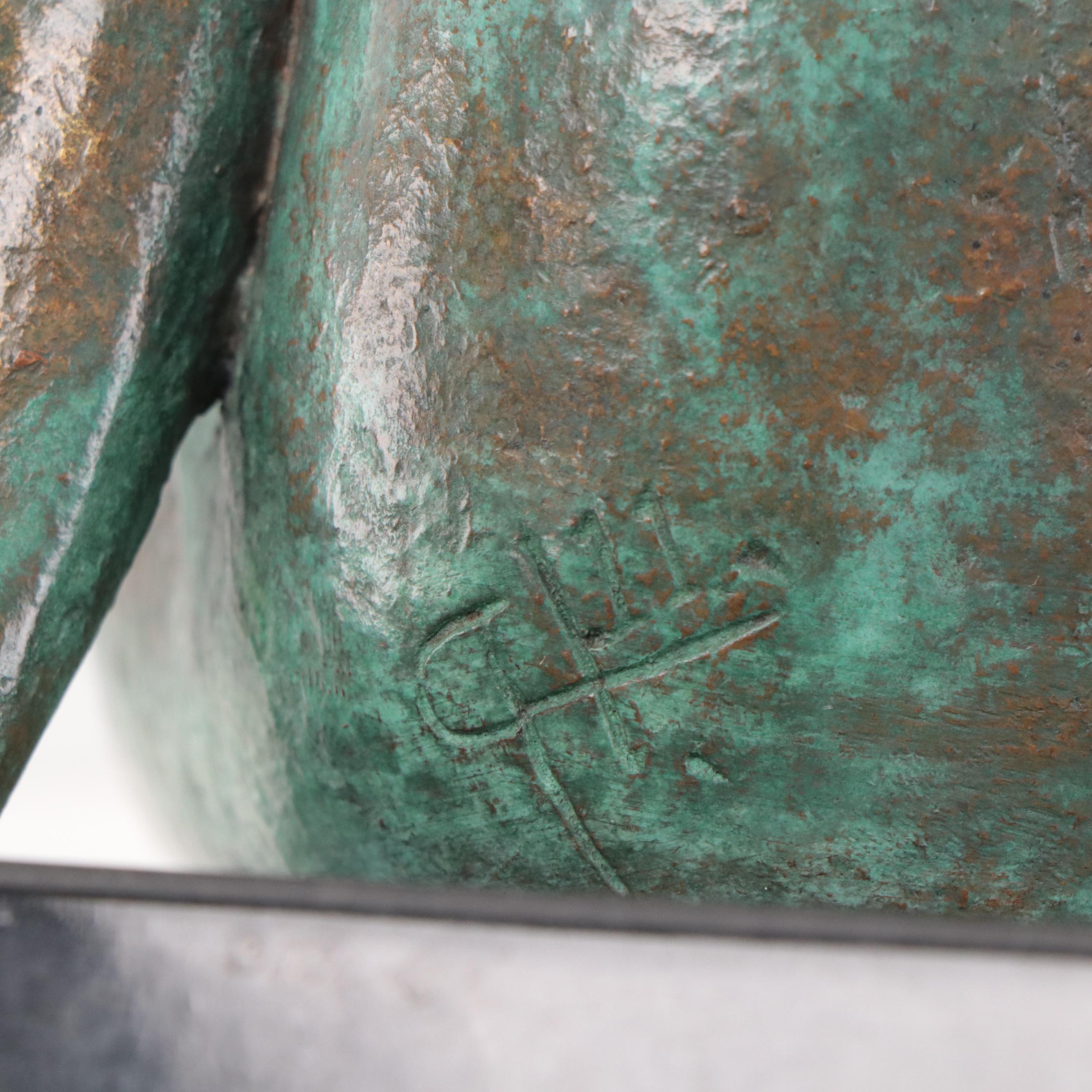 Bronze Sculpture of Sitting Woman