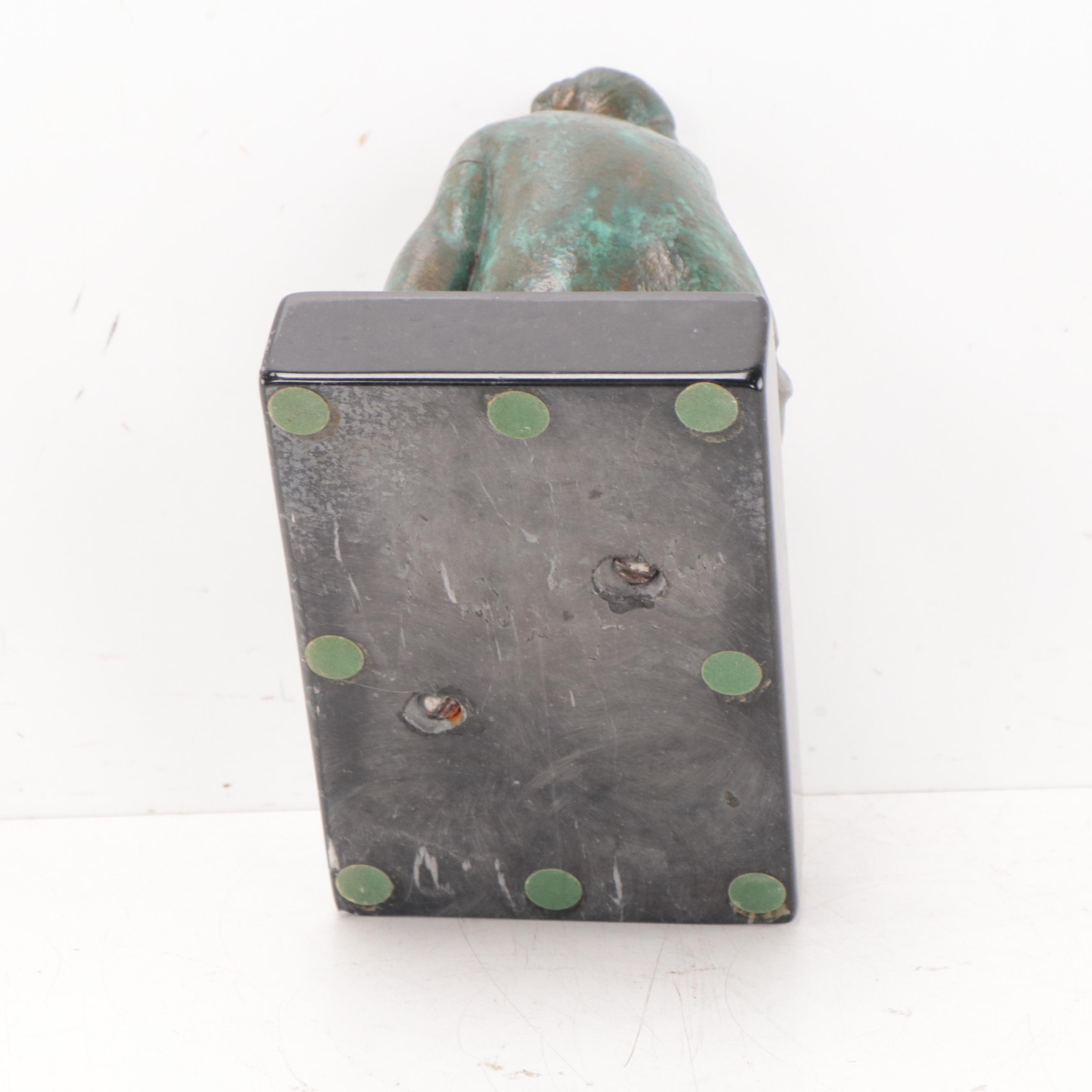 Bronze Sculpture of Sitting Woman