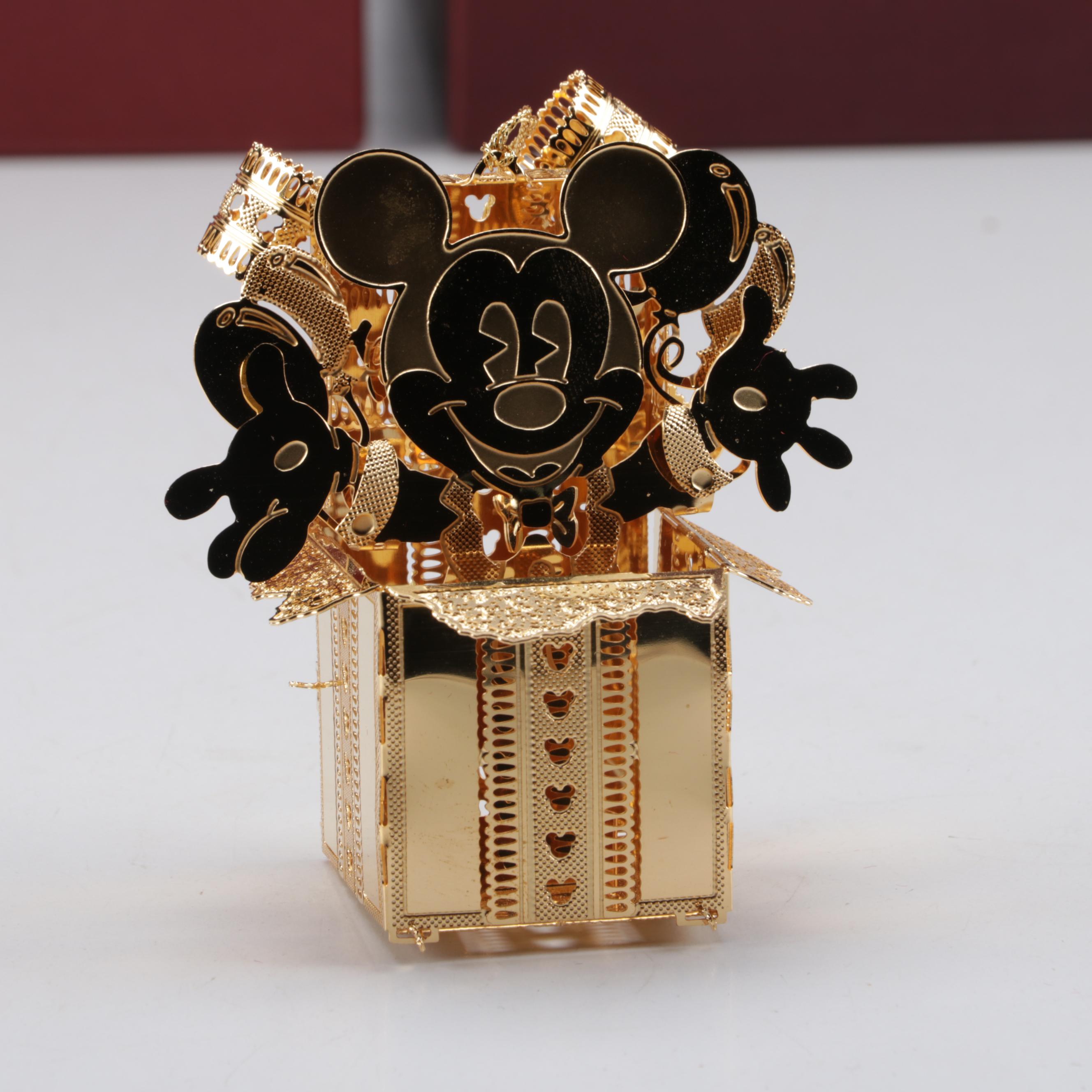 Danbury Mint Disney Christmas and Other Gold Collection Ornaments