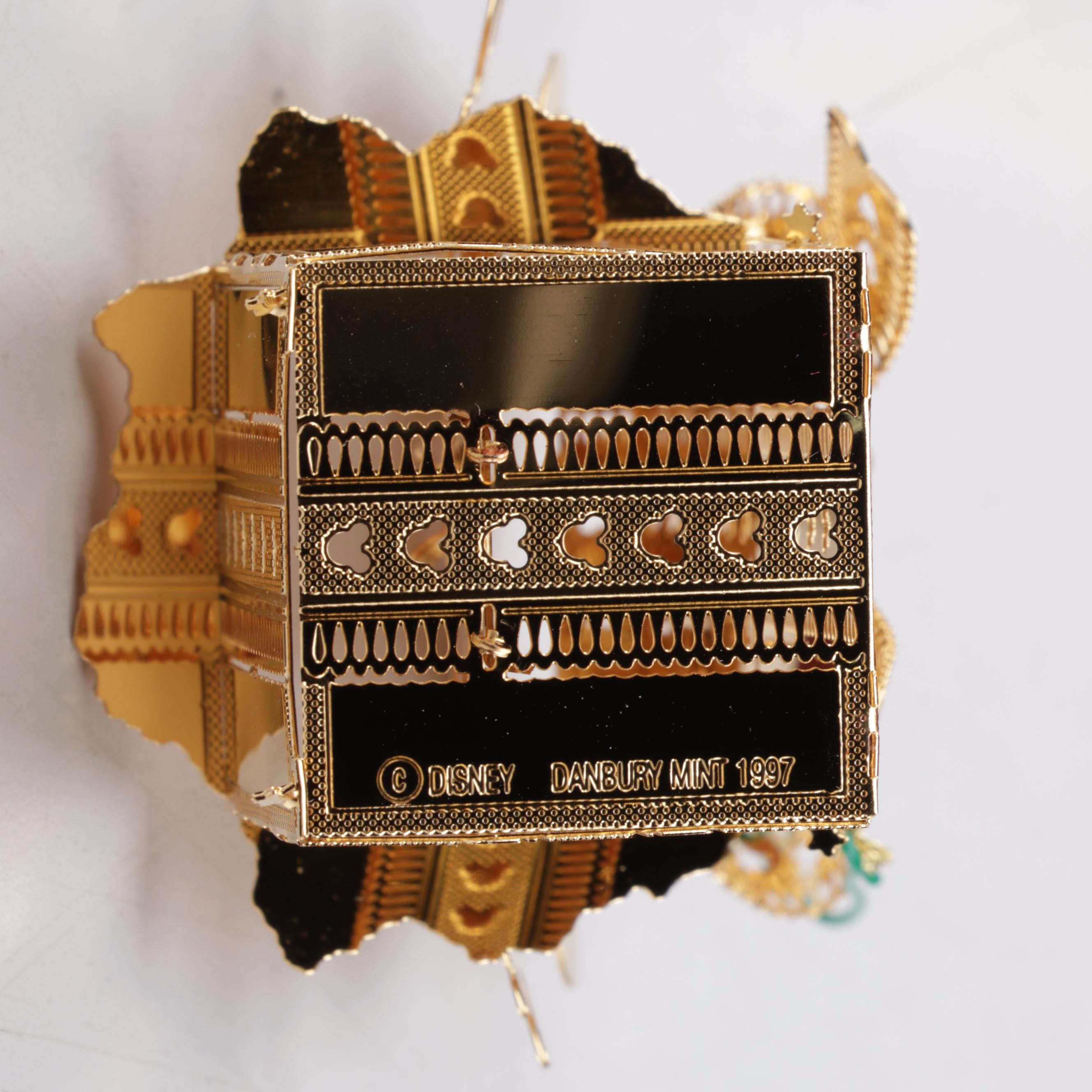 Danbury Mint Disney Christmas and Other Gold Collection Ornaments
