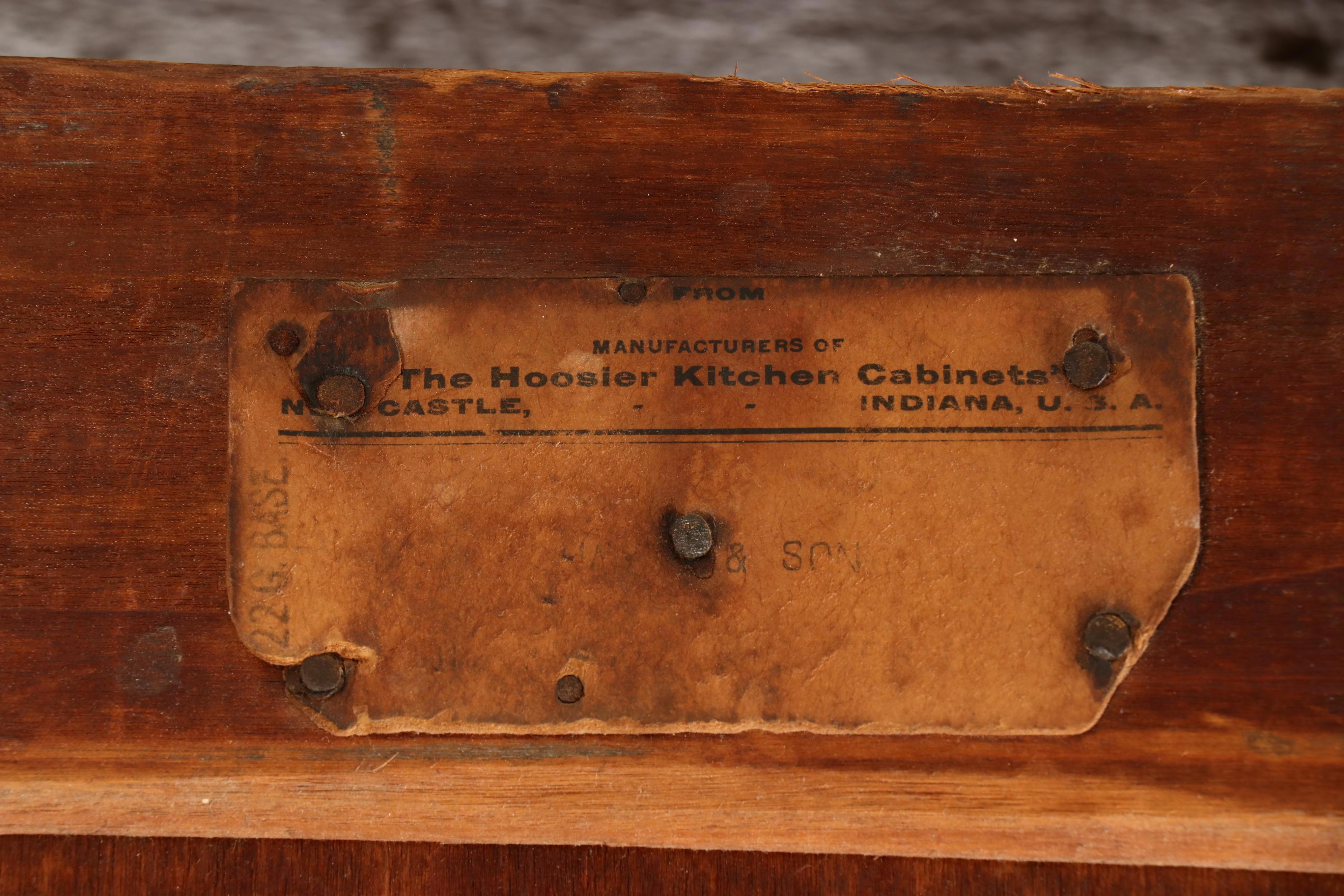 Oak Two-Piece Hoosier Cabinet, Early to Mid 20th Century