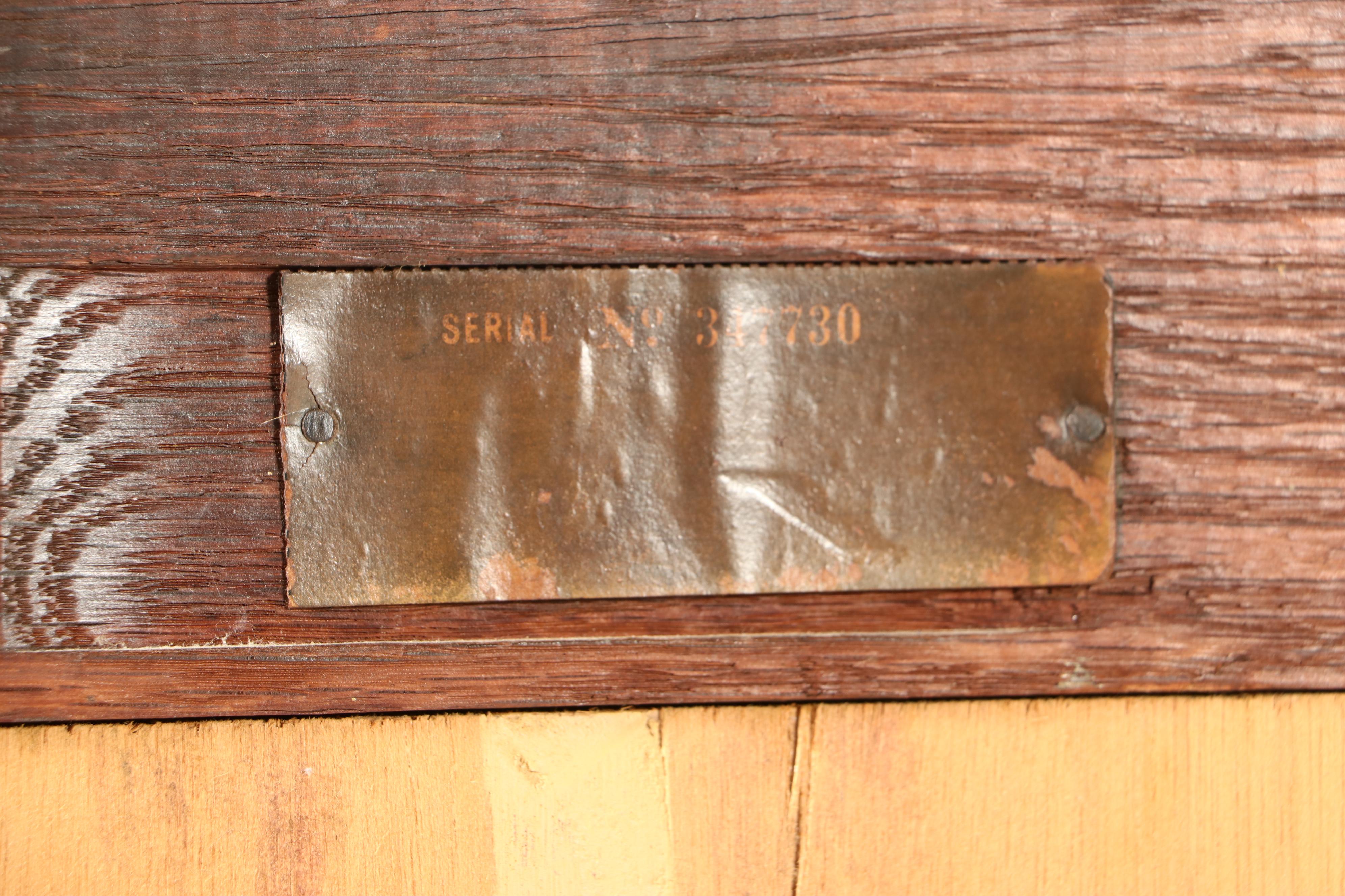 Oak Two-Piece Hoosier Cabinet, Early to Mid 20th Century