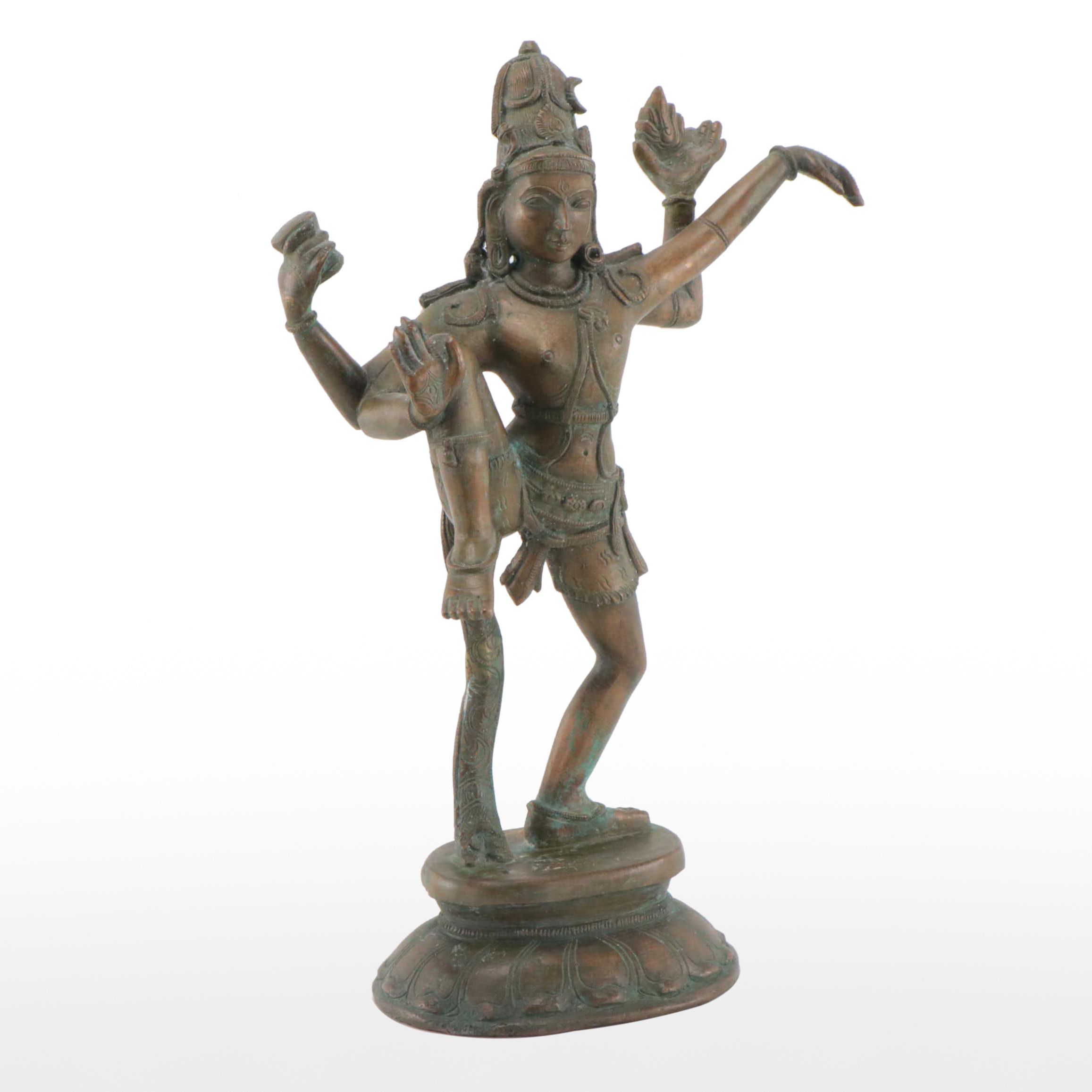 Hindu Cast Bronze Shiva Tandava Figure