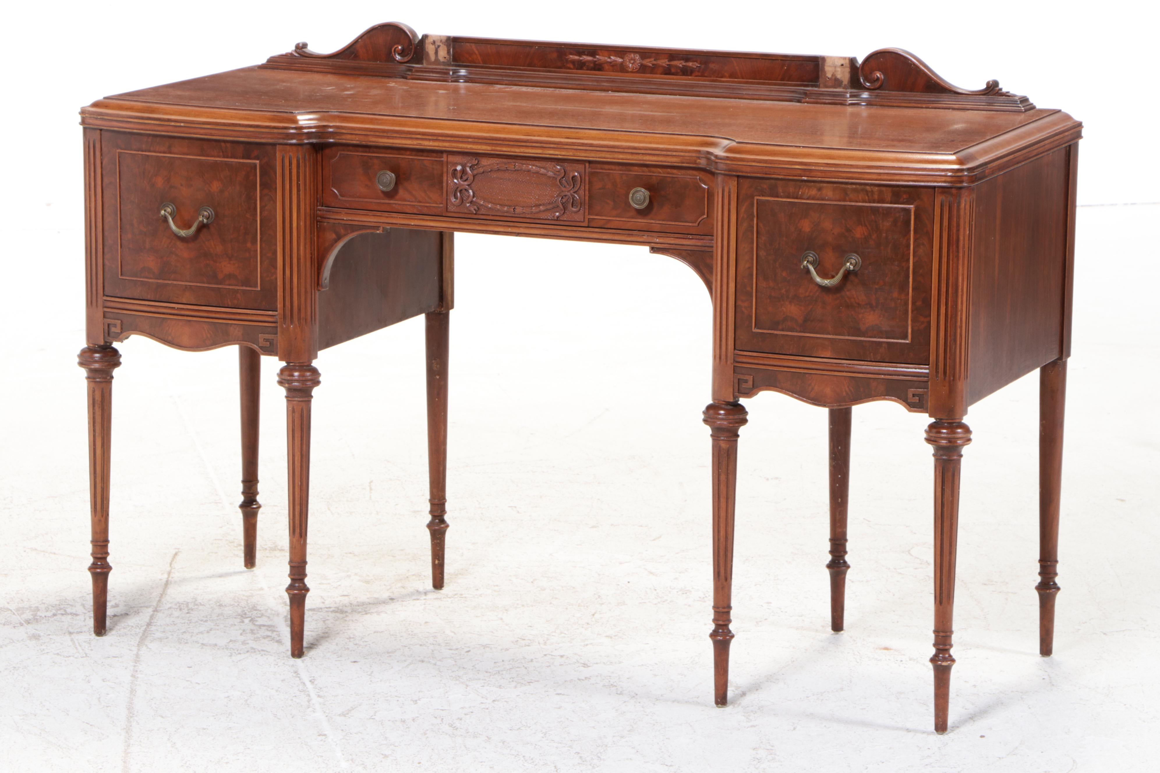 Landstrom Furniture Louis XVI Style Vanity Desk with Mirror