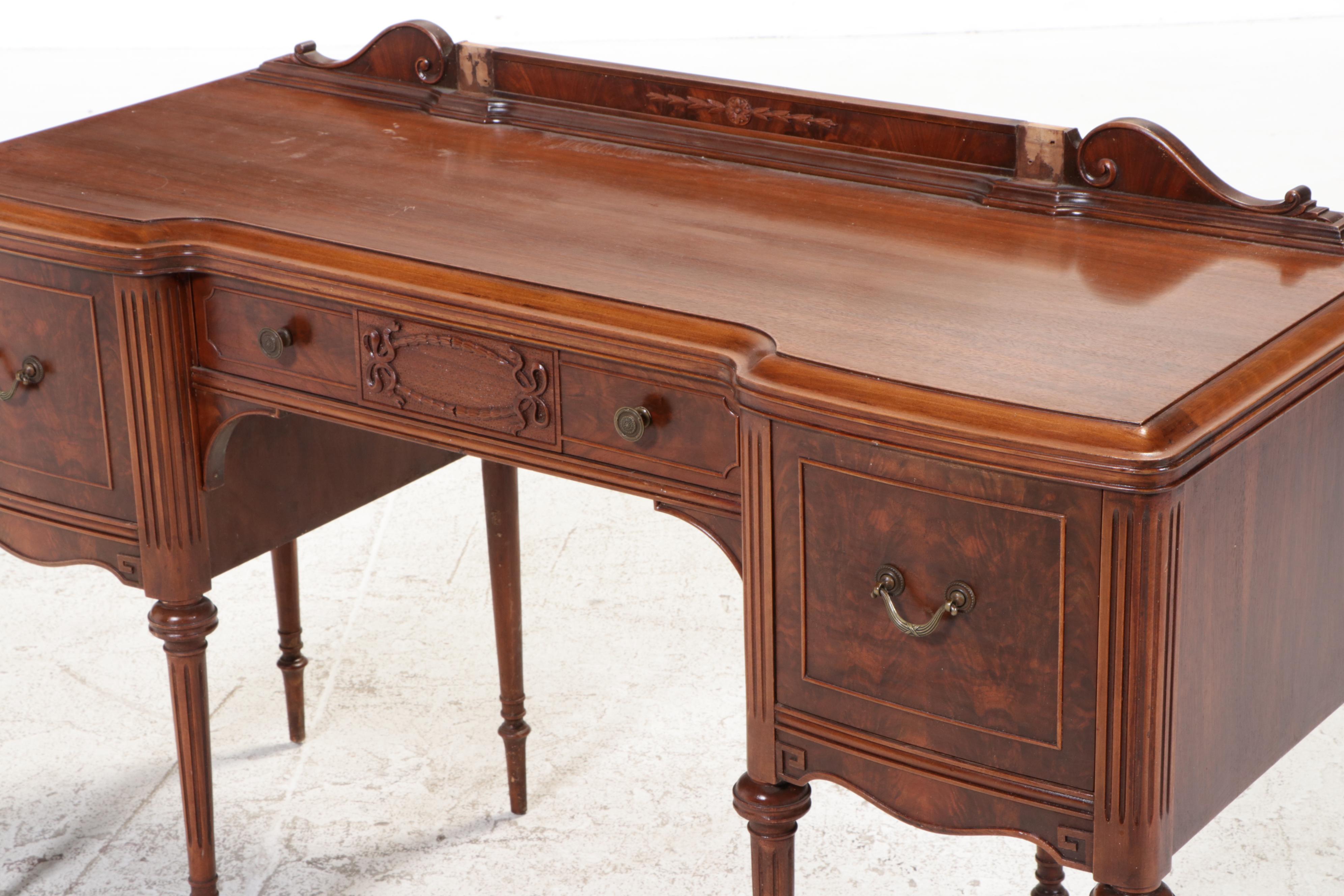 Landstrom Furniture Louis XVI Style Vanity Desk with Mirror