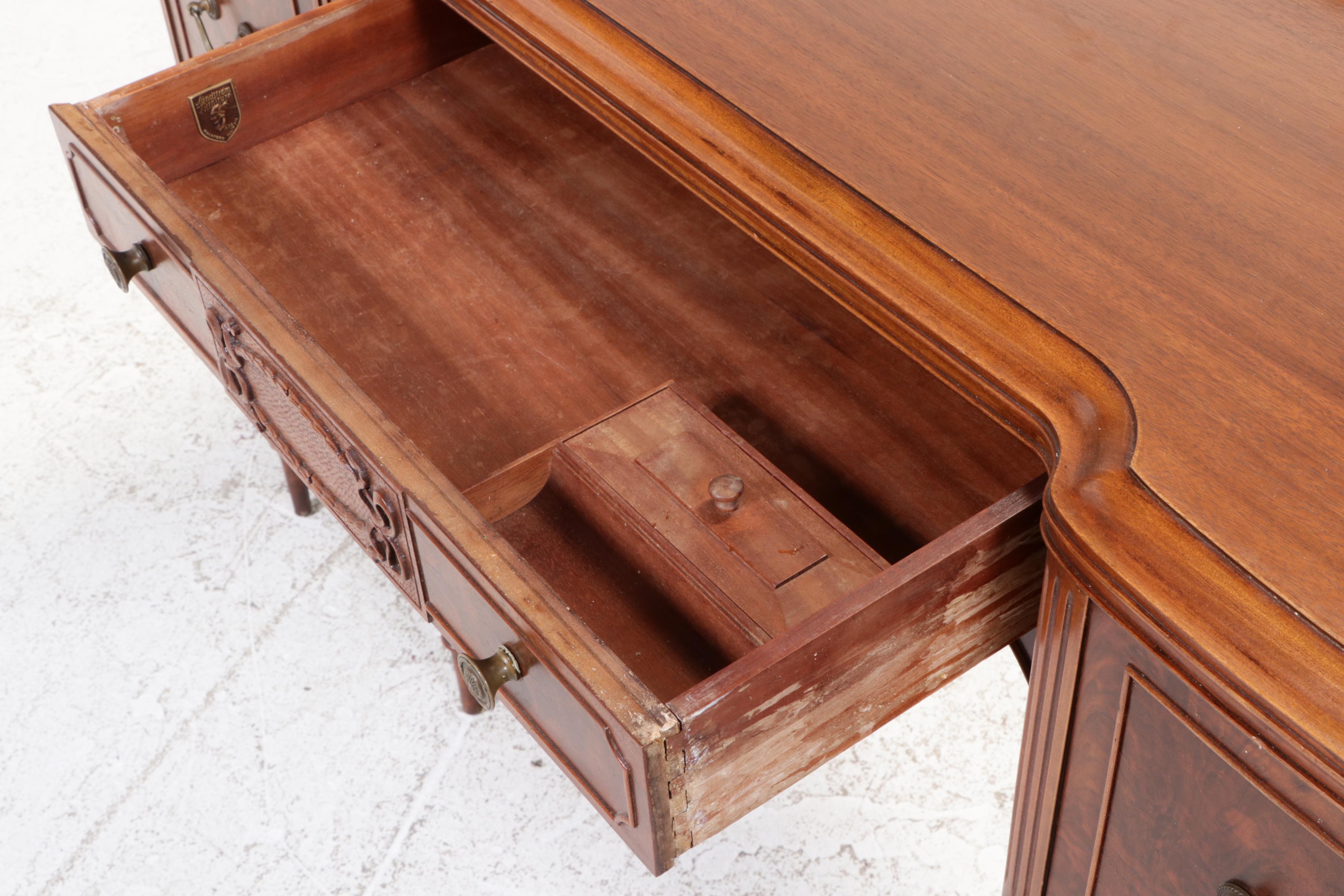 Landstrom Furniture Louis XVI Style Vanity Desk with Mirror