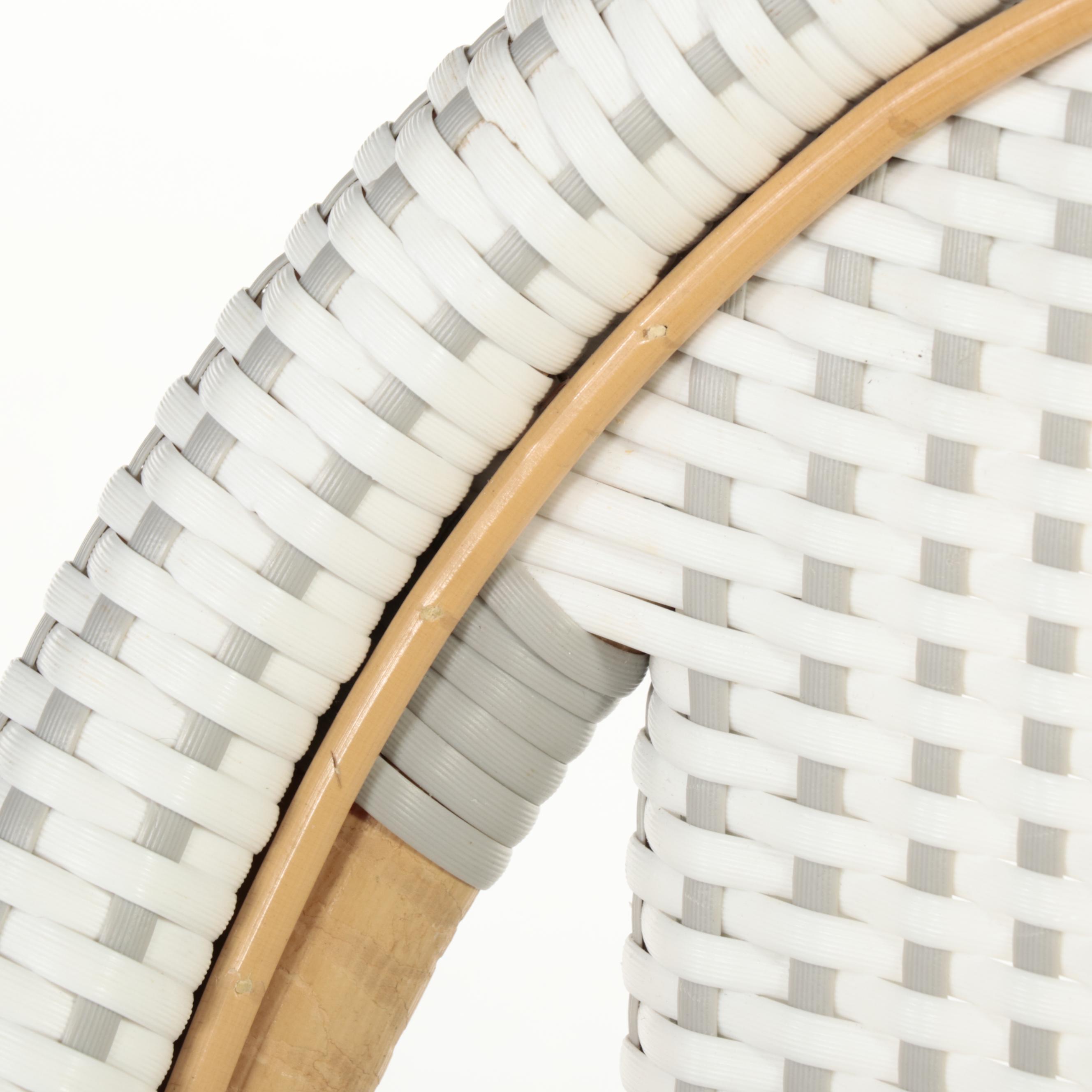 Pair of Serena & Lily "Riviera" Rattan Wicker Side Chairs