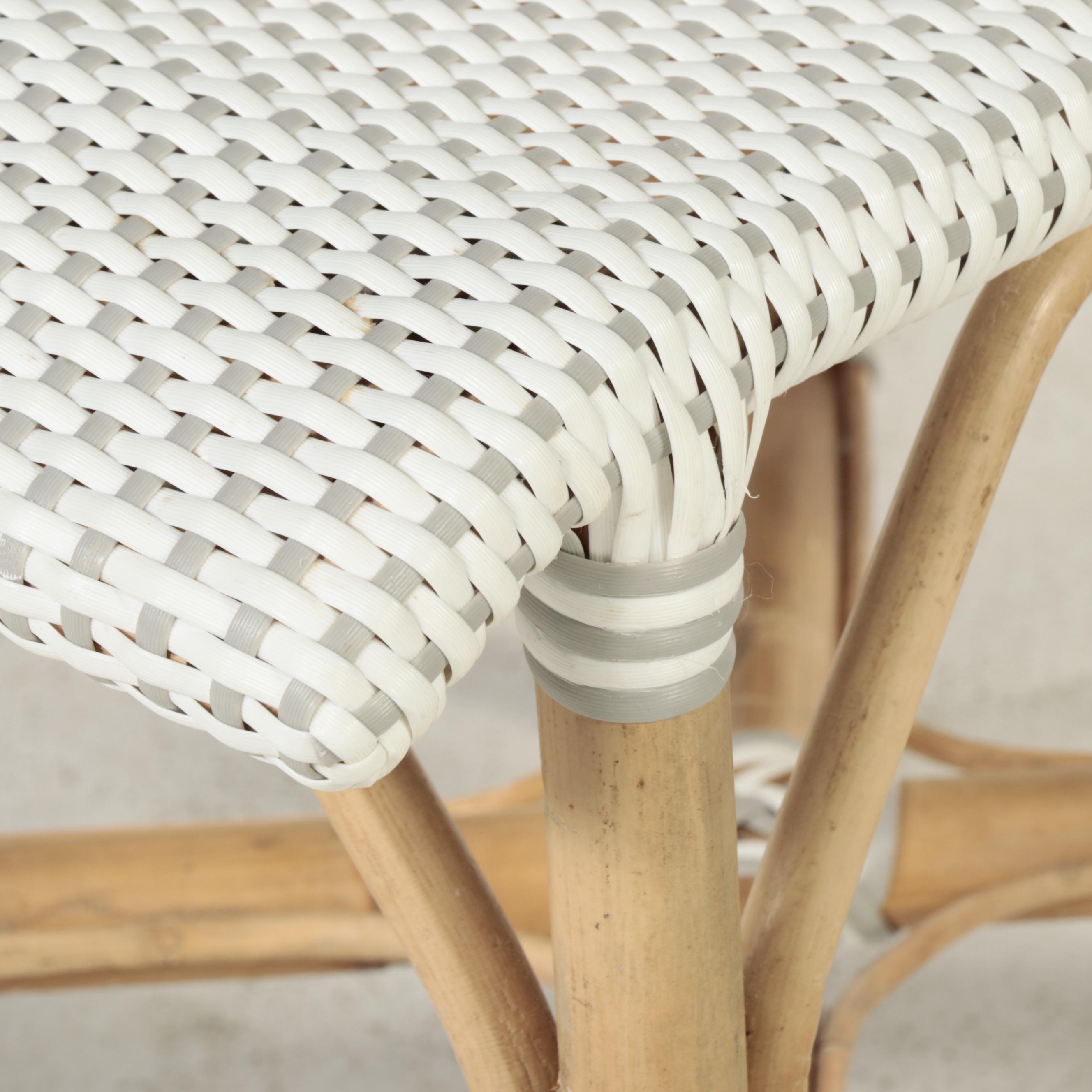 Pair of Serena & Lily "Riviera" Rattan Wicker Side Chairs EBTH