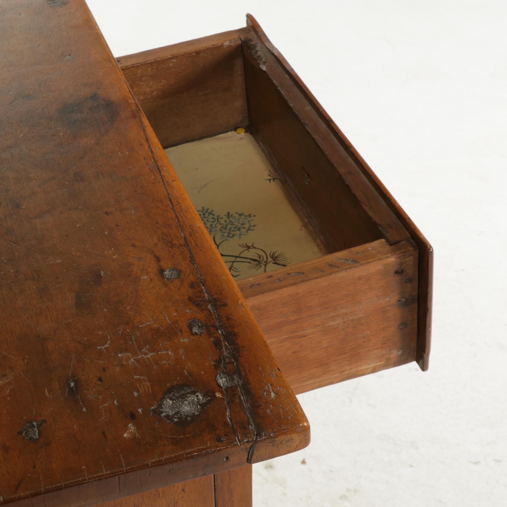 American Primitive Mixed Hardwoods Stepback Cupboard, 19th Century
