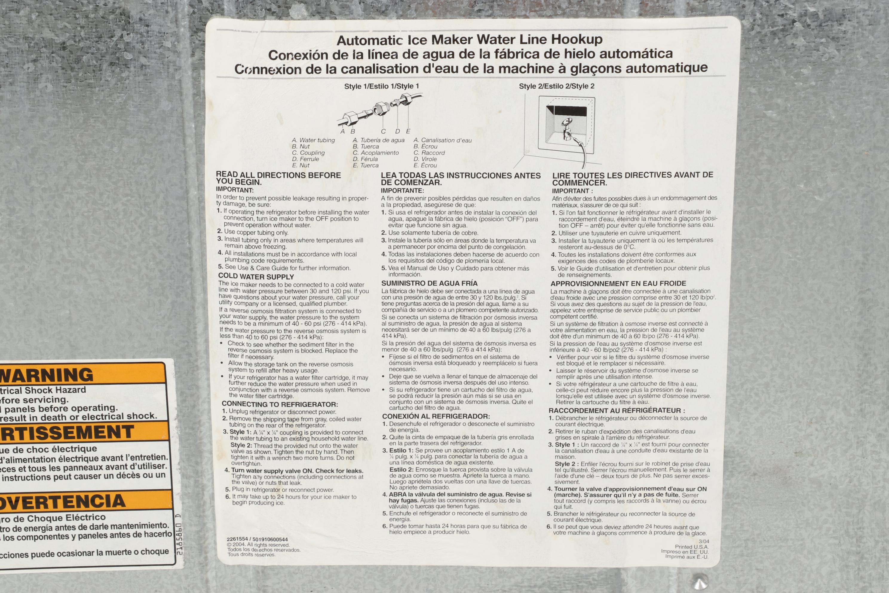 Kenmore Elite Coldspot Side-by-Side Refrigerator-Freezer, 2006