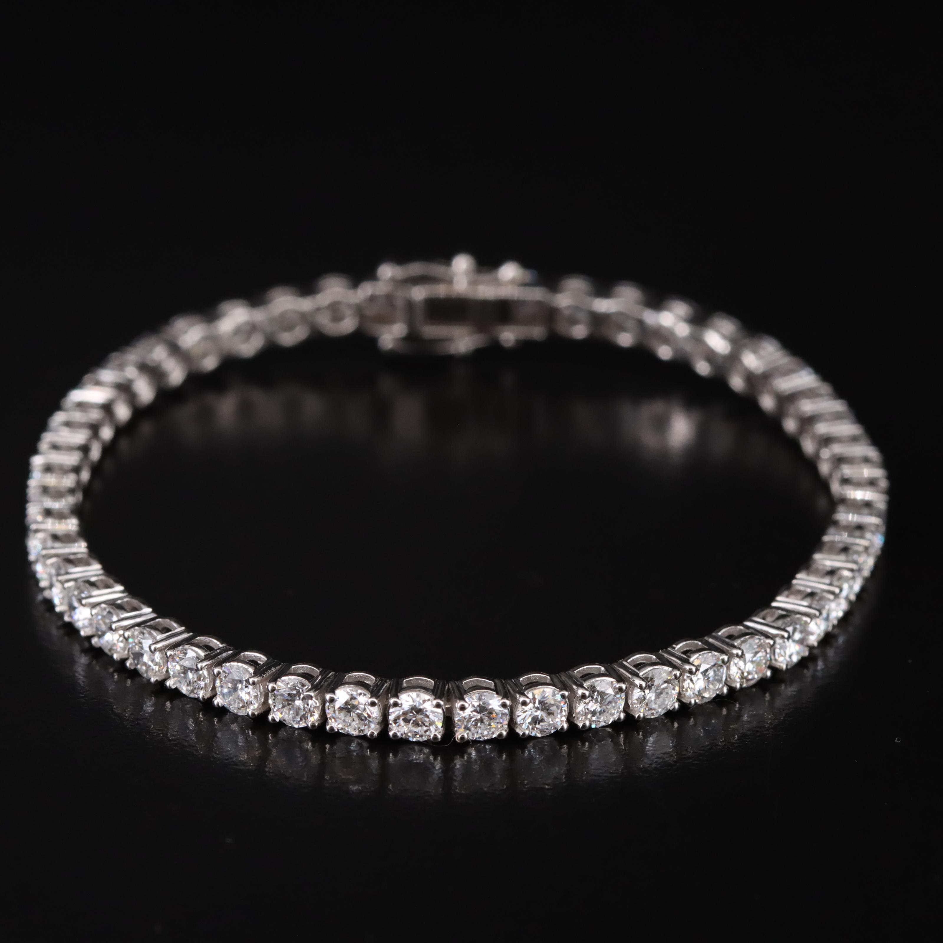 14K 6.95 CTW Lab Grown Diamond Tennis Bracelet