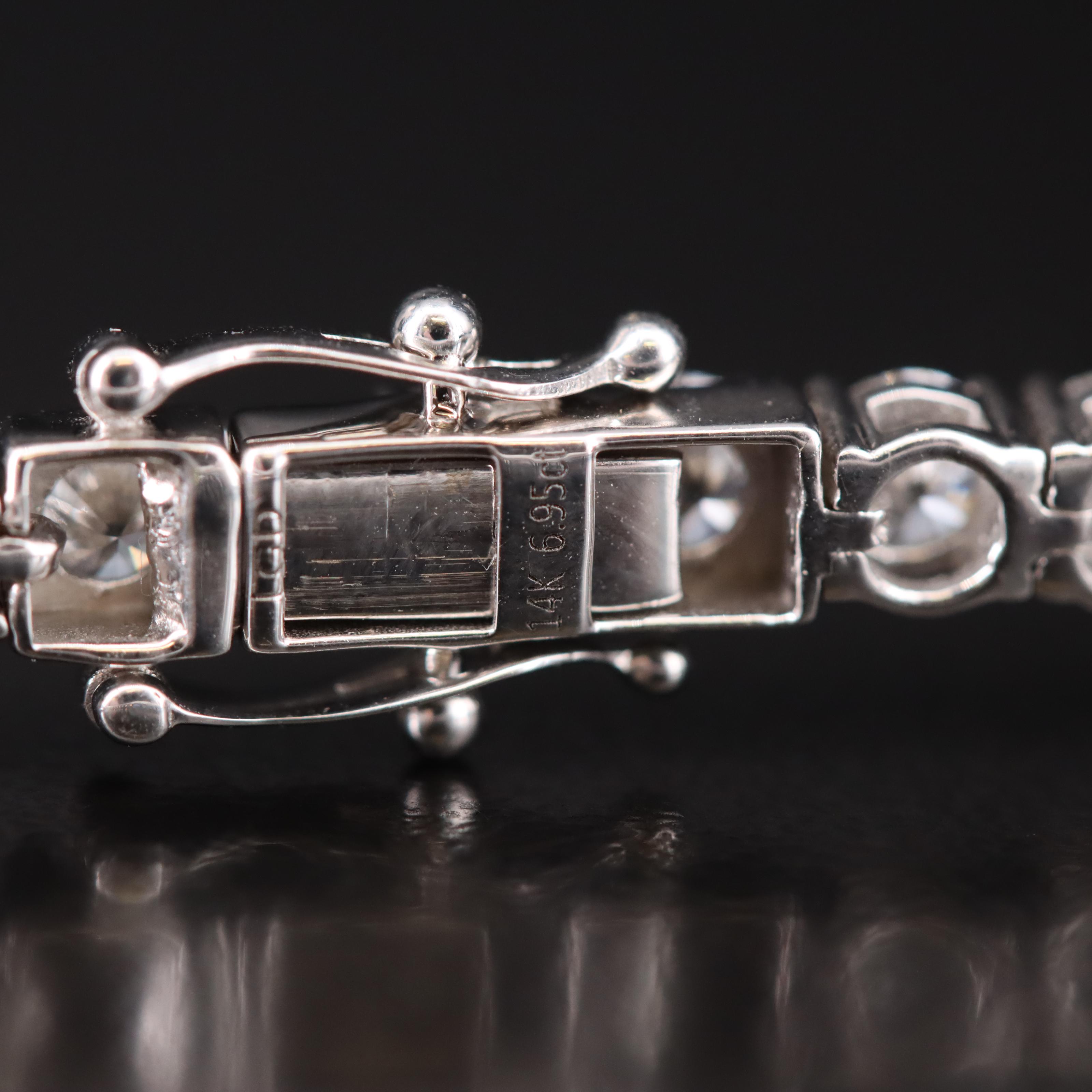 14K 6.95 CTW Lab Grown Diamond Tennis Bracelet