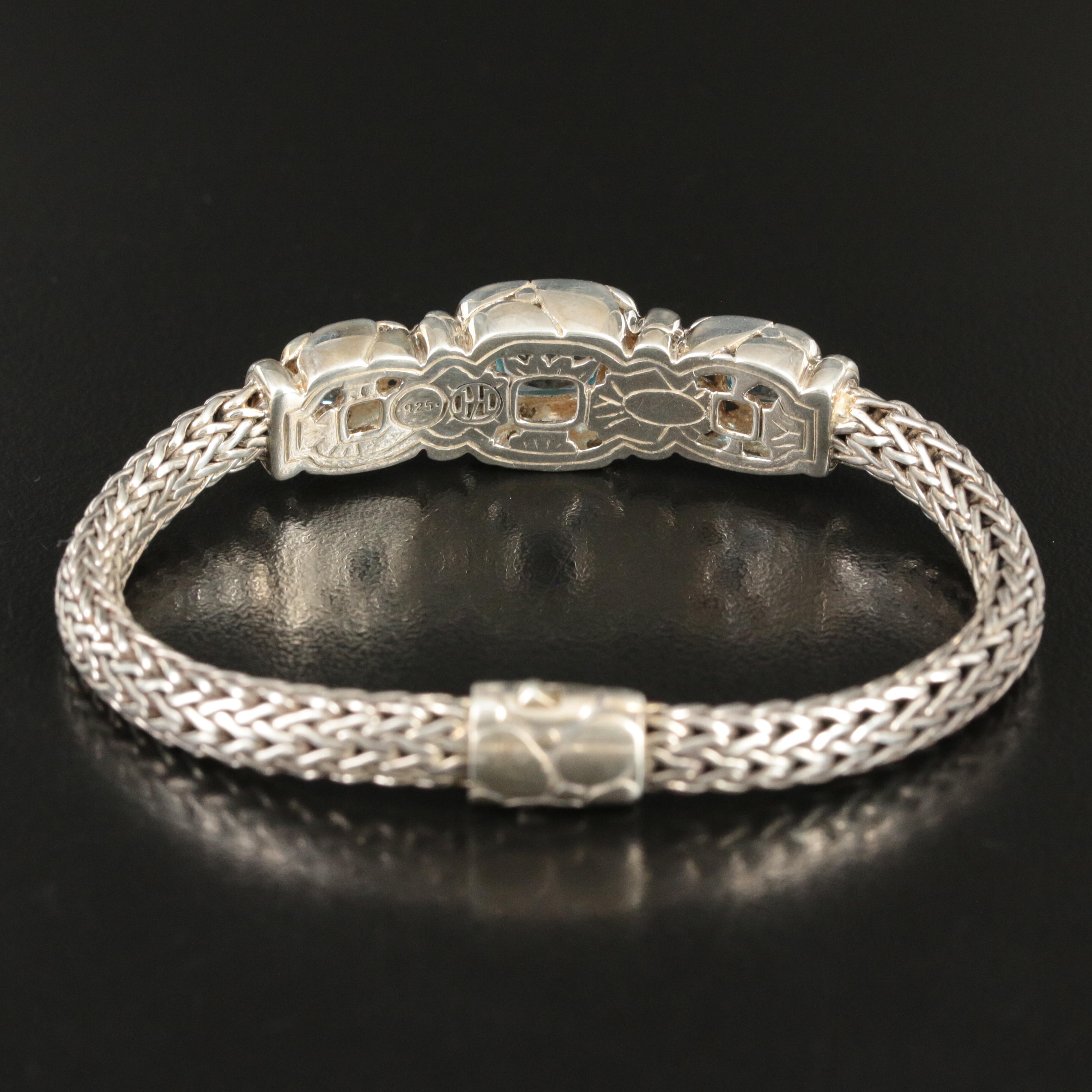 John Hardy "Kali Pebble" Blue Topaz Bracelet