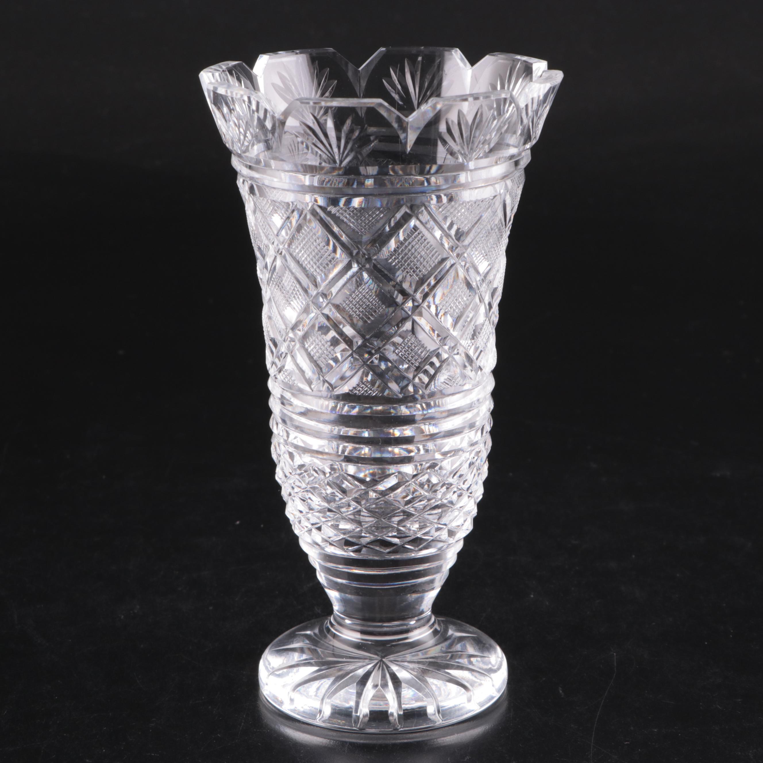 Waterford "Hibernia" Crystal Butter Tub with Compote and Vase EBTH
