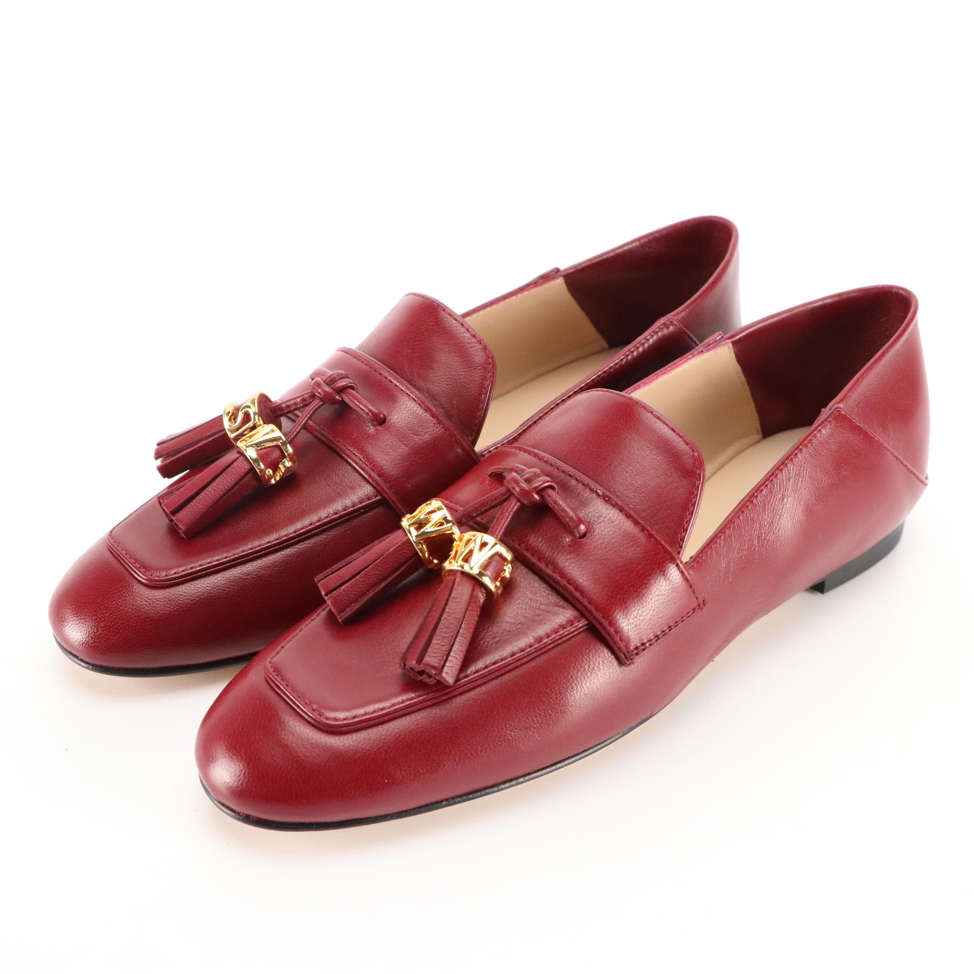 Stuart Weitzman Black Suede Slingbacks and Sandals with Burgundy Loafers, NIB