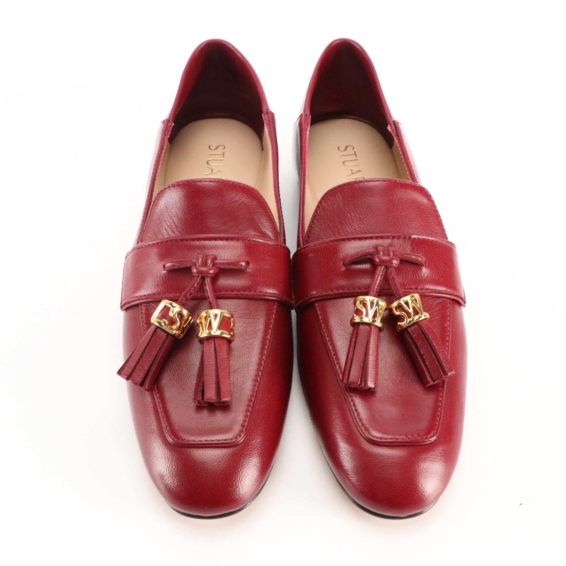 Stuart Weitzman Black Suede Slingbacks and Sandals with Burgundy Loafers, NIB