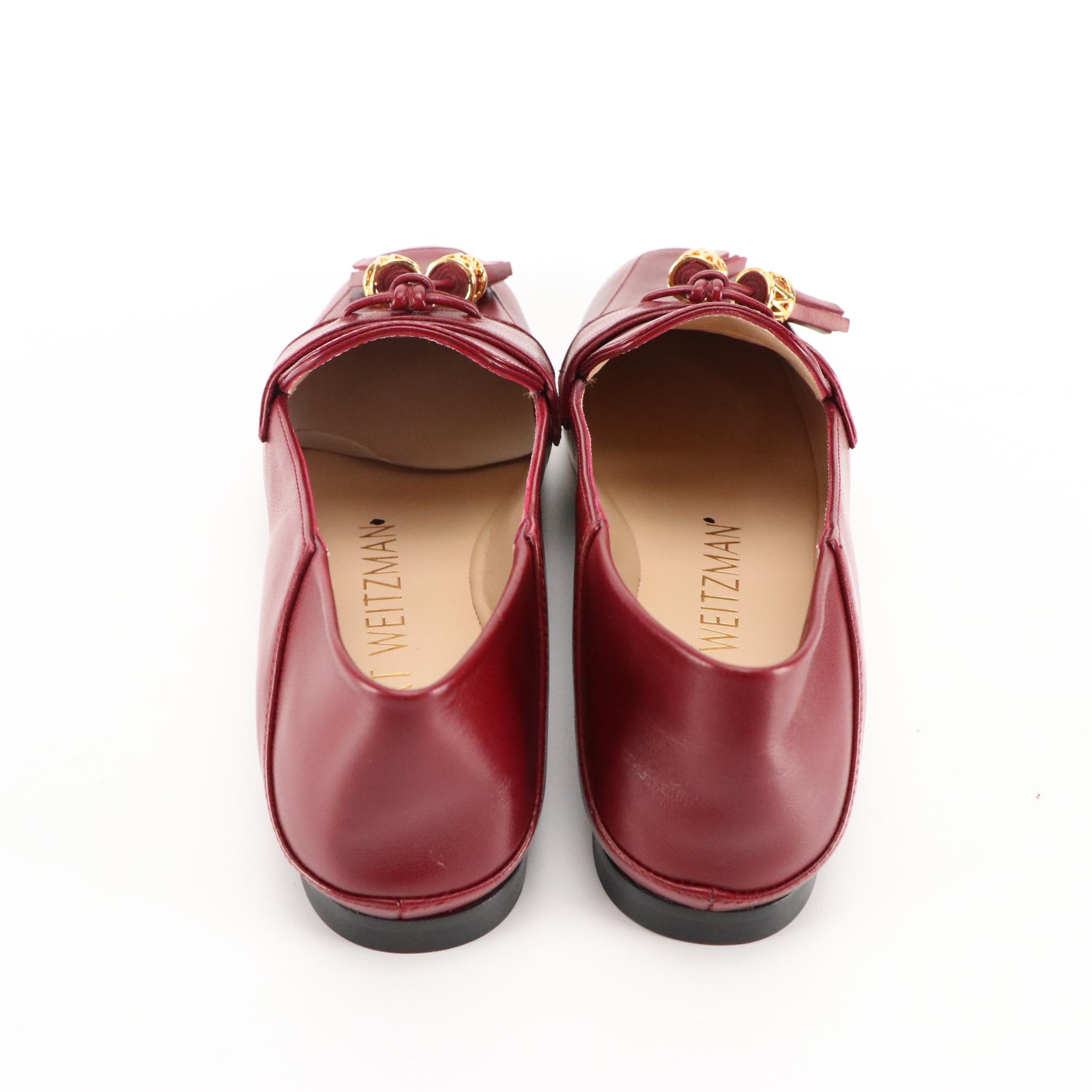 Stuart Weitzman Black Suede Slingbacks and Sandals with Burgundy Loafers, NIB