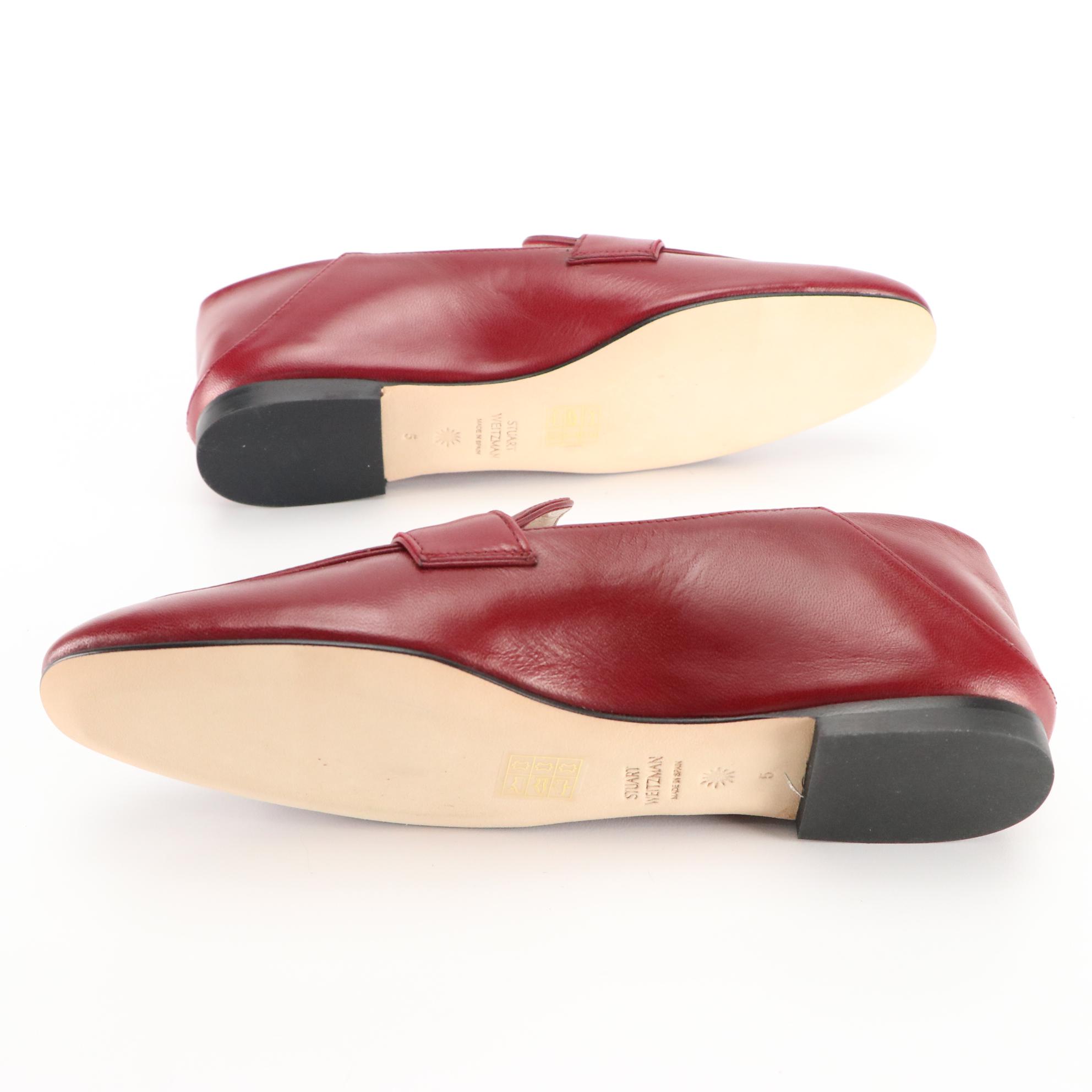 Stuart Weitzman Black Suede Slingbacks and Sandals with Burgundy Loafers, NIB