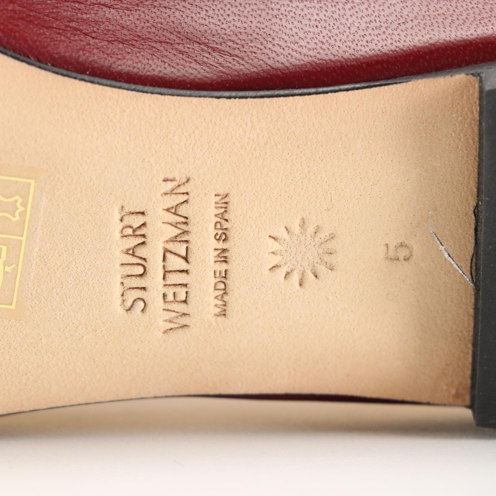 Stuart Weitzman Black Suede Slingbacks and Sandals with Burgundy Loafers, NIB