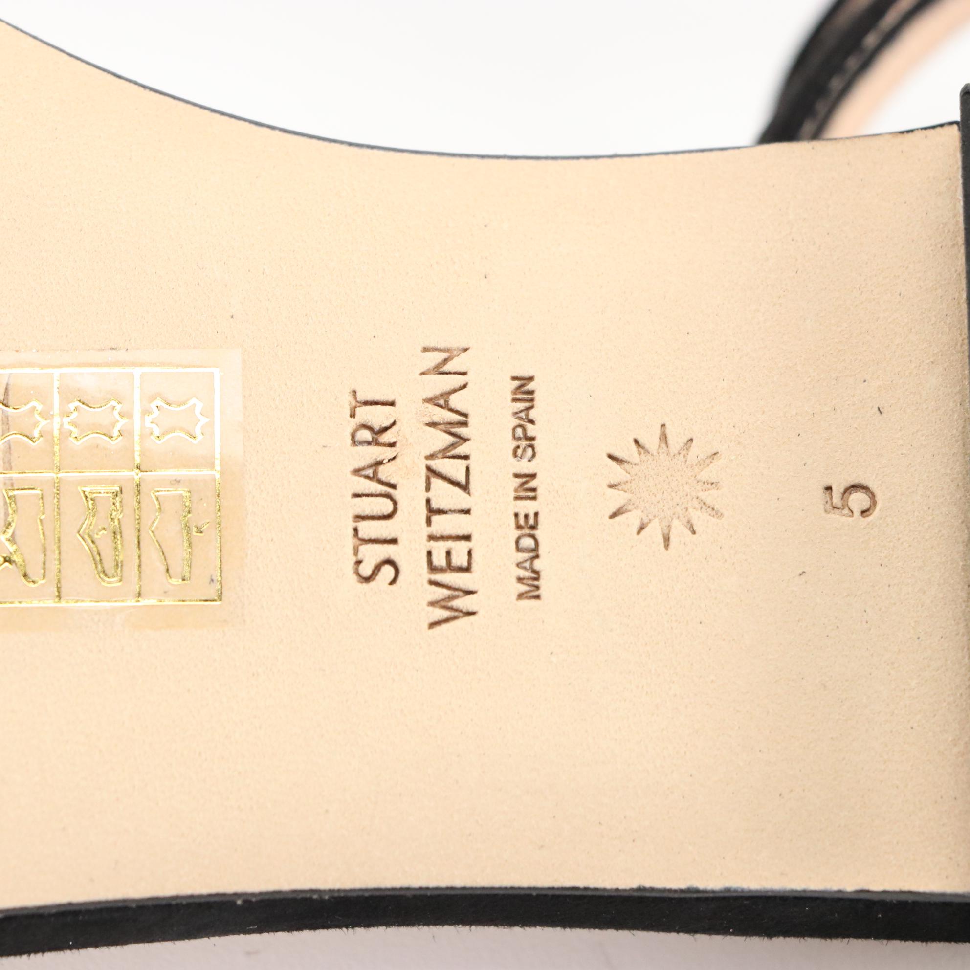 Stuart Weitzman Black Suede Slingbacks and Sandals with Burgundy Loafers, NIB